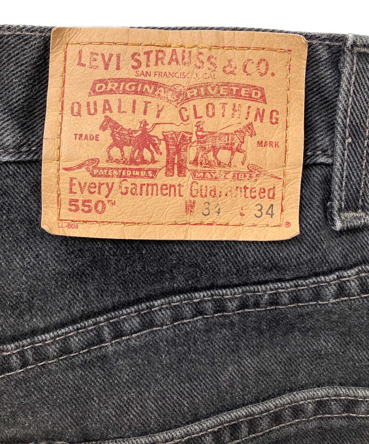 中古・古着通販】LEVI'S (リーバイス) 550デニムパンツ ブラック