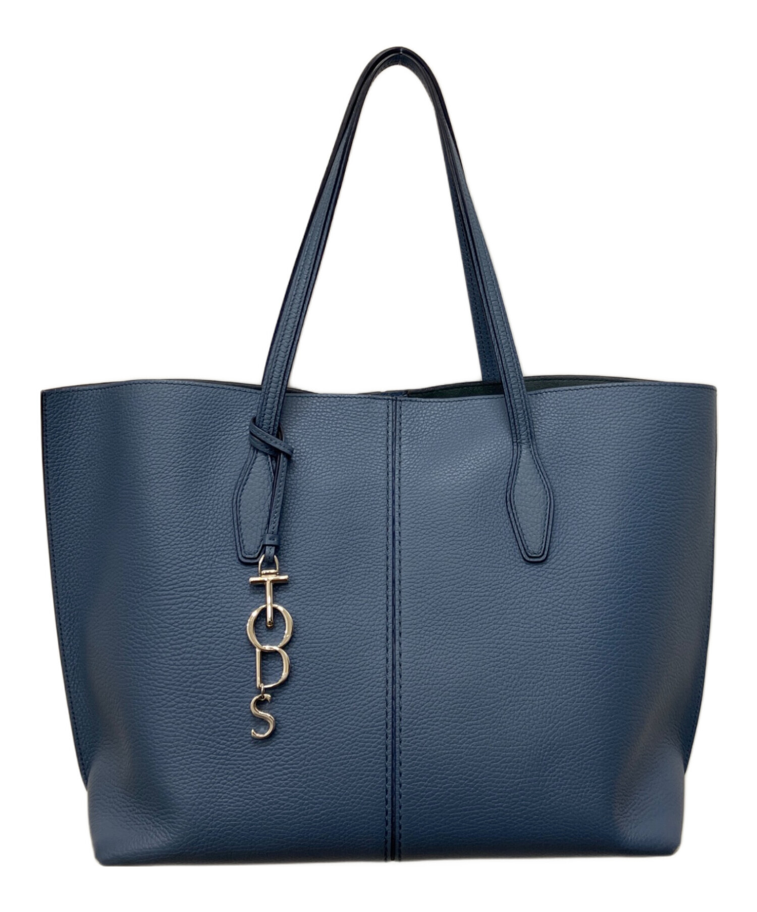 【Tod's/トッズ】フラワーバッグ トートバッグ レザー ブルー 青 中古・古着通販】TOD'S (トッズ) SHOPPING TOTE BAG ブルー｜ブランド