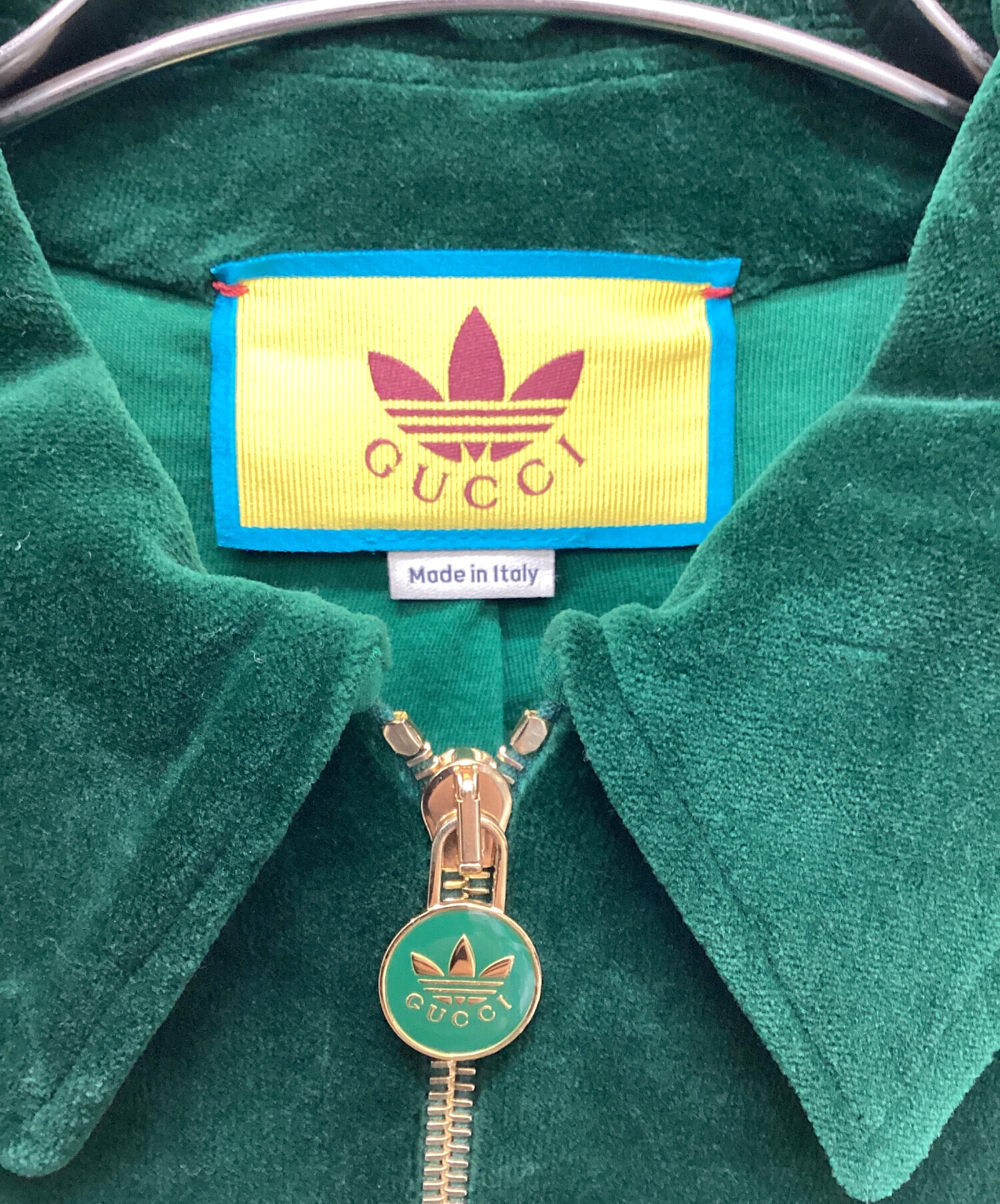 希少✨GUCCI ブルドッグ柄　ベロア　シェリーライン　ロゴジャケット38 S 中古・古着通販】GUCCI (グッチ) adidas (アディダス) シェリーライン