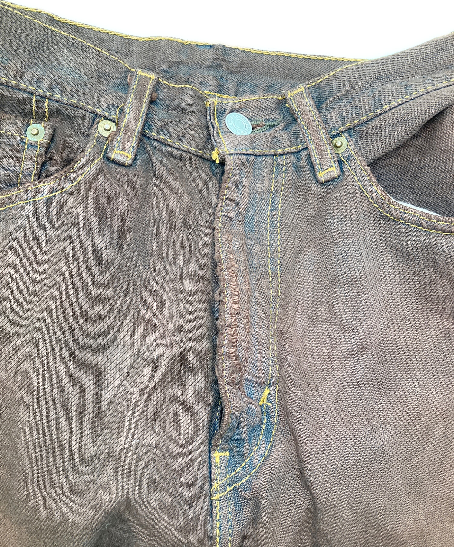 中古・古着通販】LEVI'S (リーバイス) 後染めデニムパンツ ブラウン