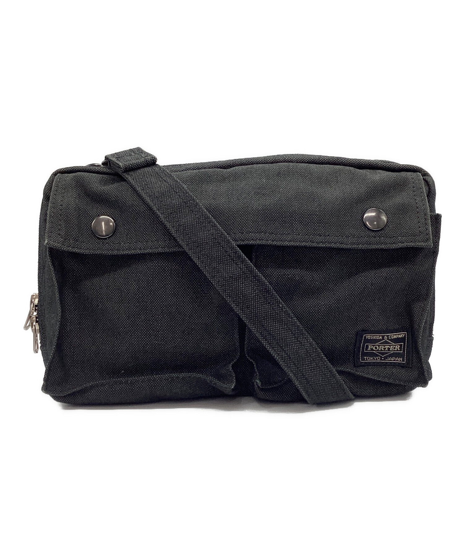 【未使用級】PORTER ポーター　スモーキー ショルダーバッグ　グレー 中古・古着通販】PORTER (ポーター) スモーキーショルダーバッグ