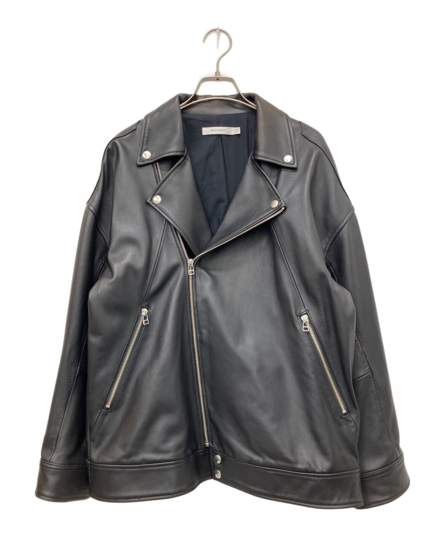 中古・古着通販】moussy (マウジー) LEATHER OVER RIDERS JACKET