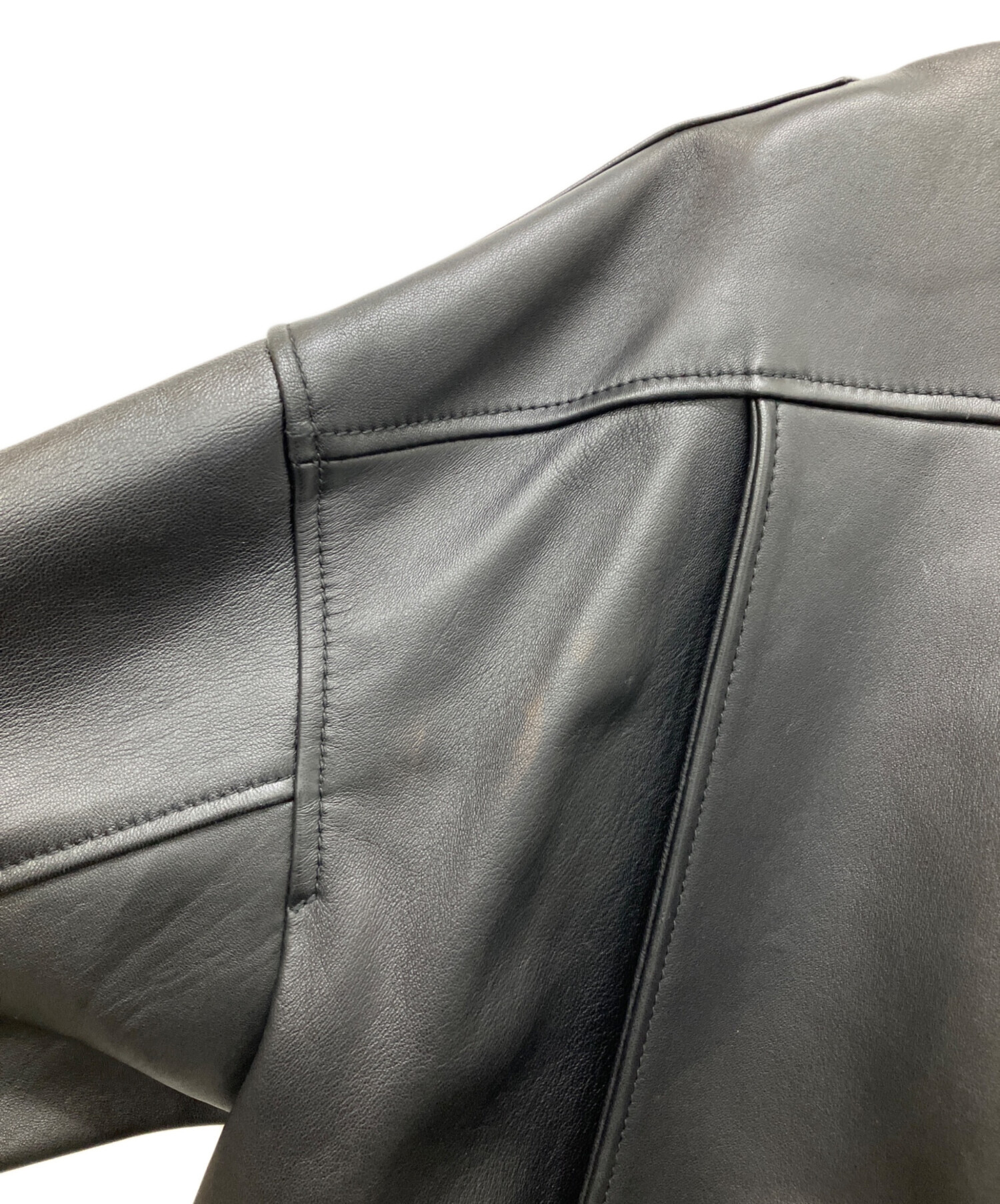 中古・古着通販】moussy (マウジー) LEATHER OVER RIDERS JACKET