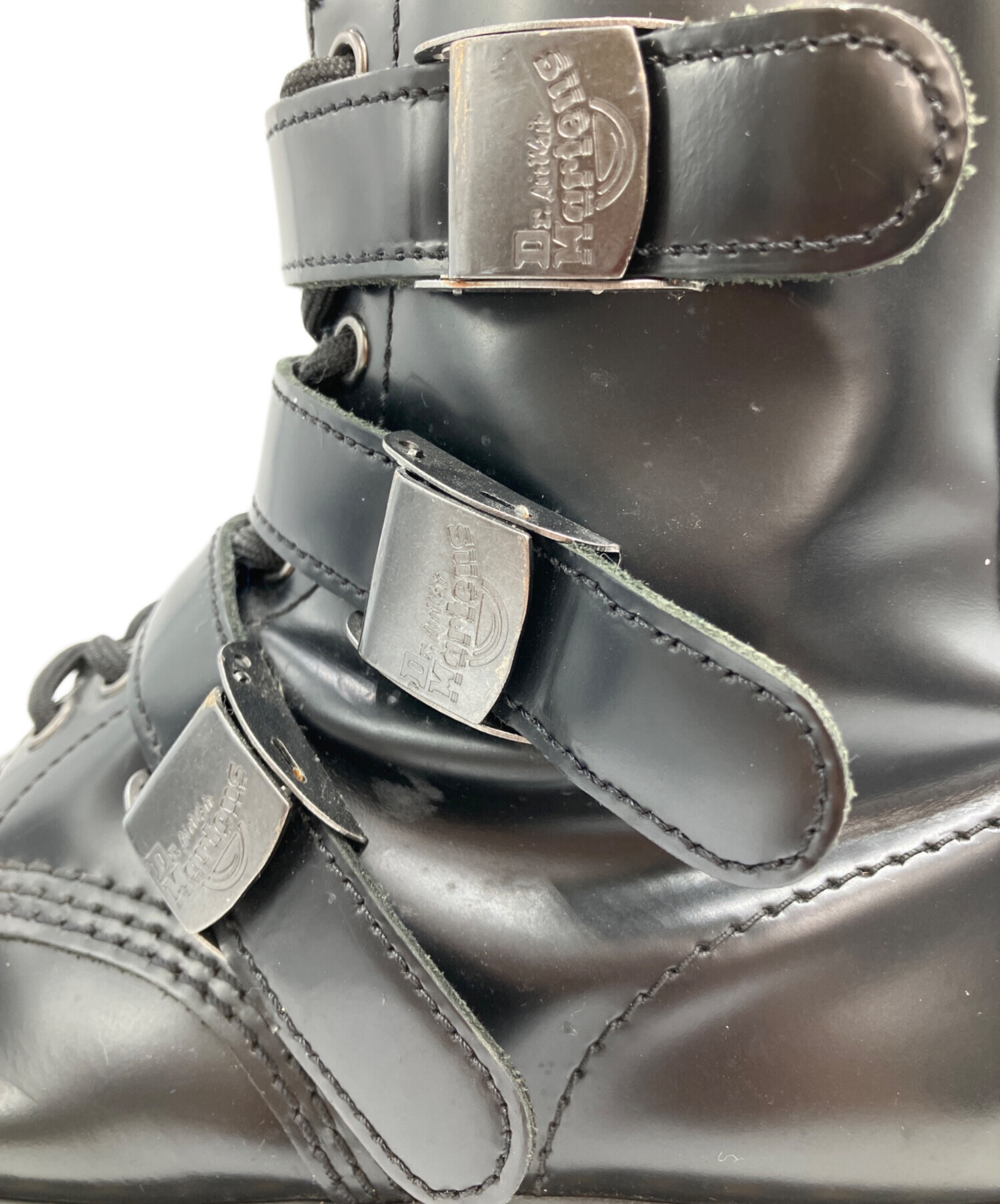 DD 10 Dr.Martens マーチン3連ベルトブーツ EU36 UK3 中古・古着通販】Dr.Martens (ドクターマーチン) 3連ベルトブーツ