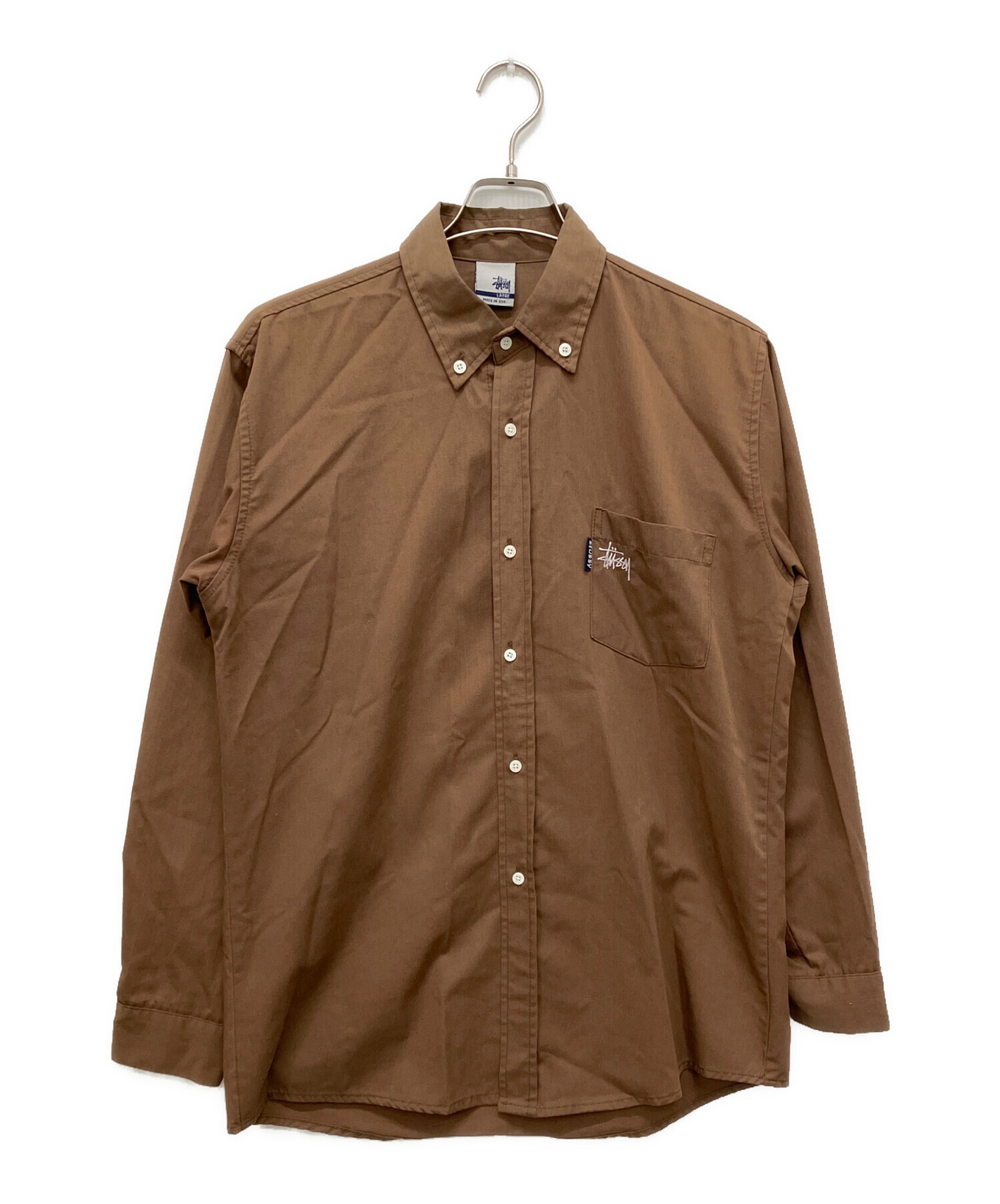 Stüssy ダークグレー ロゴ刺繍 シャツ Lサイズ 中古・古着通販】stussy (ステューシー) ワンポイントクラウン刺繍T