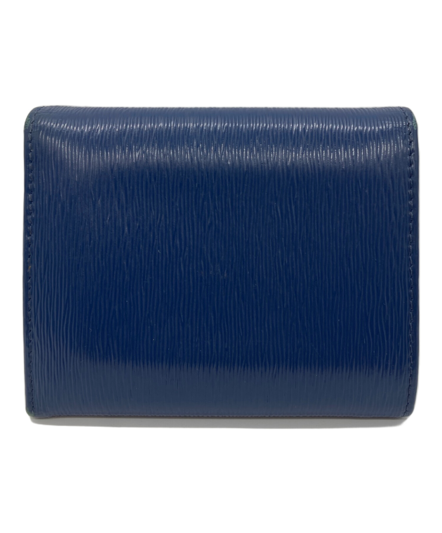 PRADA プラダ ブルー コンパクトウォレット サフィアーノ 中古・古着通販】PRADA (プラダ) サフィアーノコンパクトウォレット