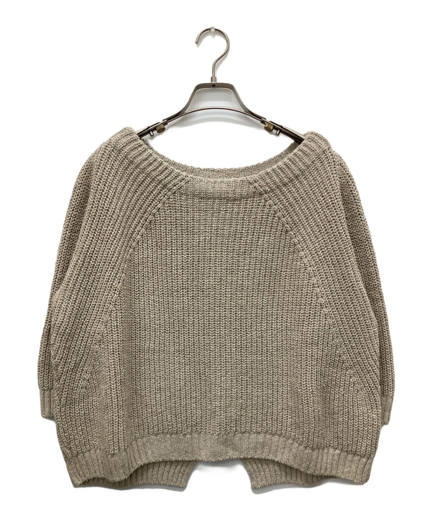 美品 MUSE de Deuxieme Classe ミューズ ドゥーズィーエムクラス COTTON SILK Vネック ニット プルオーバー セーター グリーン レディース 古着 中古 USED MUSE de Deuxieme Classe 良品 ミューズ ドゥーズィエムクラス