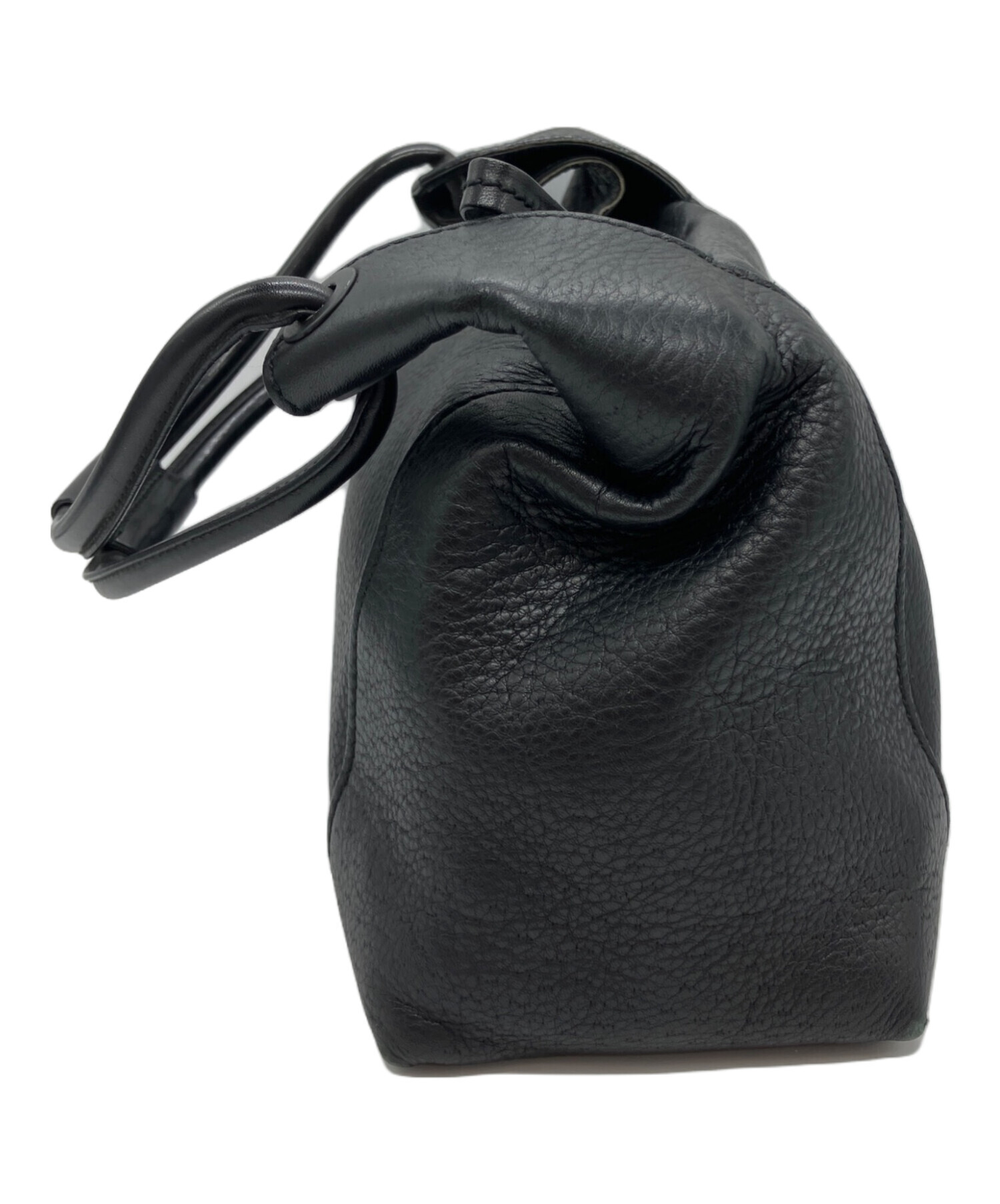 GUCCI バッグ レザーブラック 中古・古着通販】GUCCI (グッチ) GGシマ レザー トートバッグ ブラック