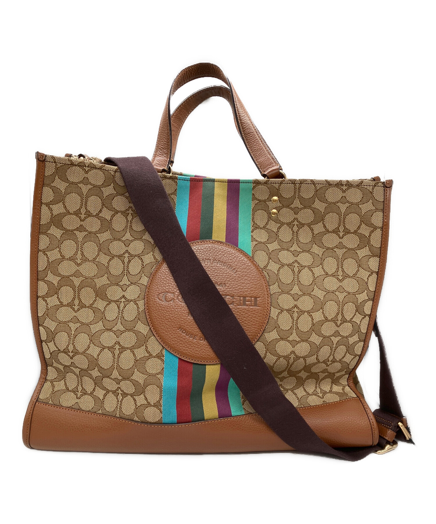中古・古着通販】COACH (コーチ) デンプシートート40シグネチャージャ