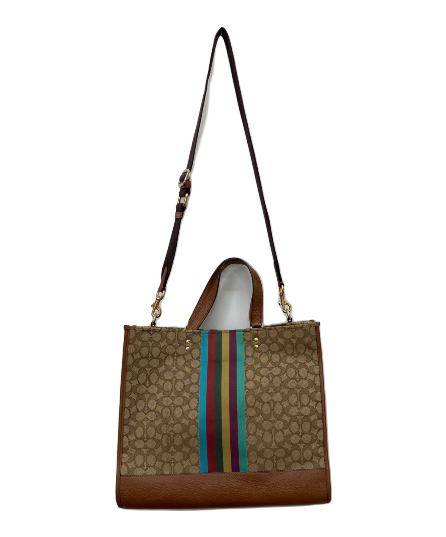 中古・古着通販】COACH (コーチ) デンプシートート40シグネチャージャ