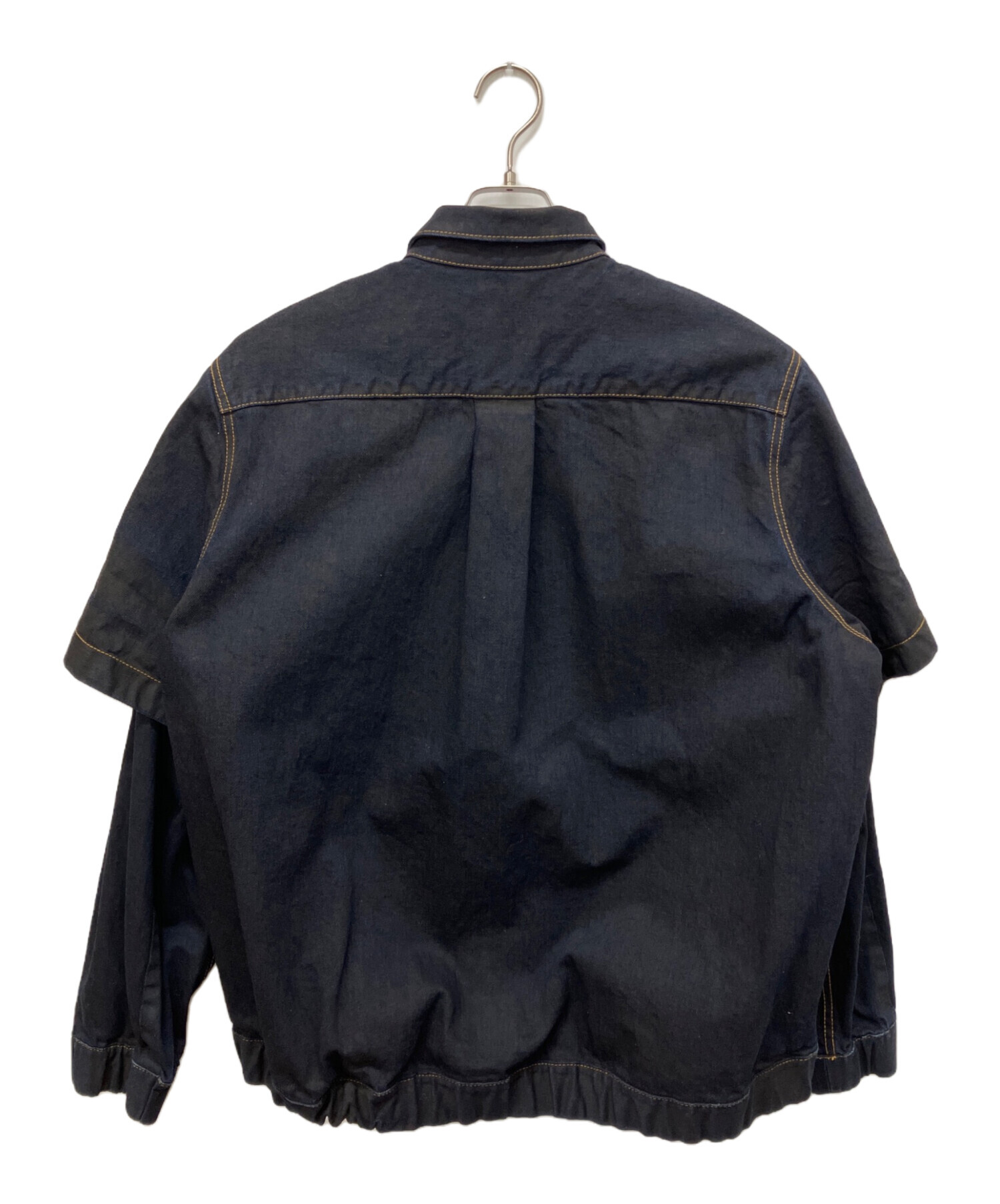 サカイ sacai ドッキング デニム シャツ ストライプ レディース F 中古・古着通販】sacai (サカイ) ストライプシャツ ブルー サイズ:2