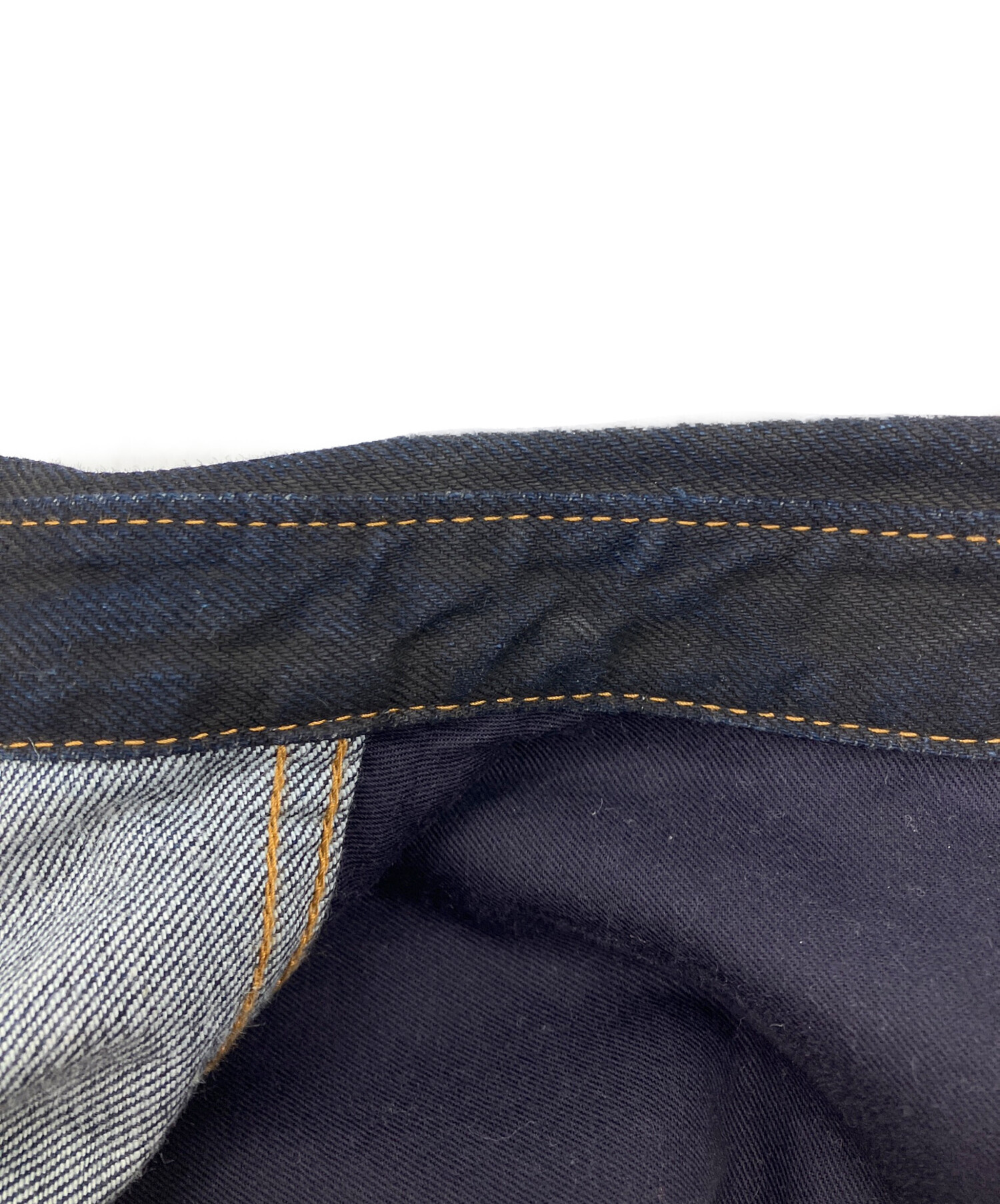 3340【美品】サカイ　ドッキングデニムシャツ リブニット　異素材　インディゴ 中古・古着通販】sacai (サカイ) ドッキングデニムシャツ インディゴ