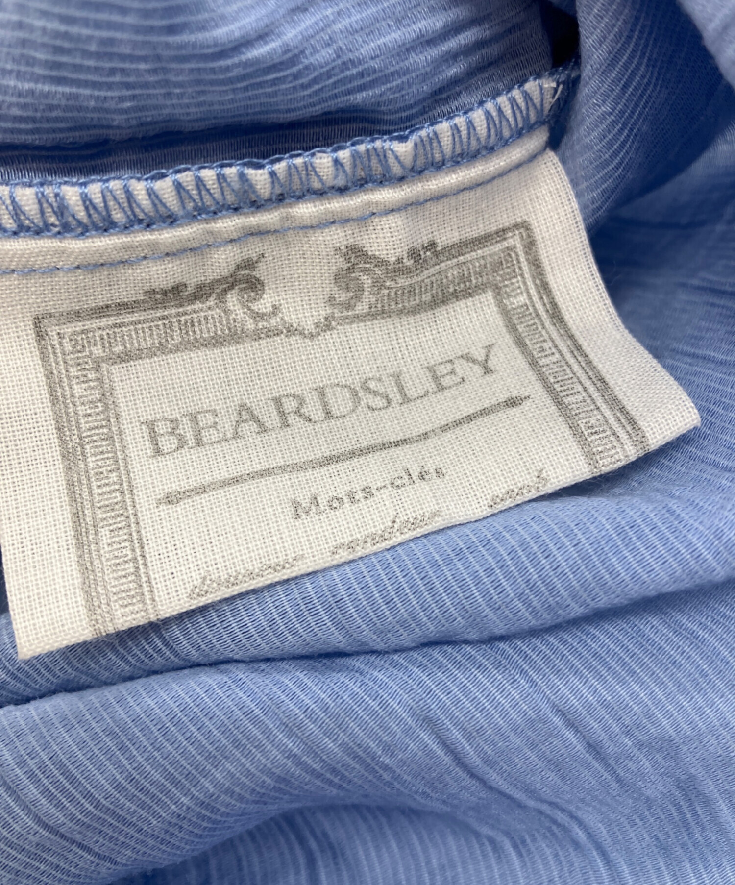 BEARDSLEY ビアズリー ロングシャツ 光沢サックスブルー 新品タグ付き 中古・古着通販】BEARDSLEY (ビアズリー) ガリャルダガランテ