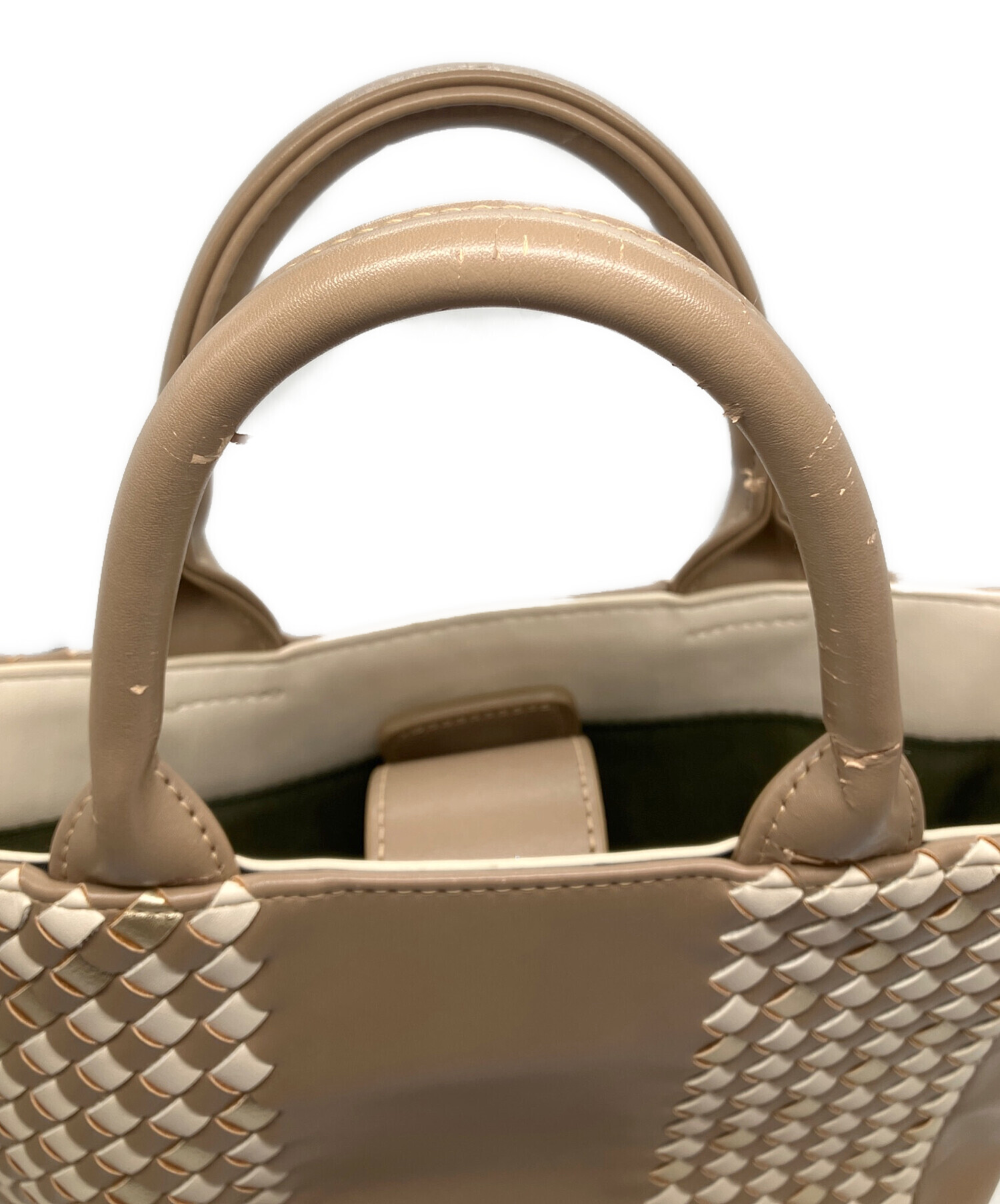 DIANA ダイアナ ２WAYバッグ 中古・古着通販】DIANA (ダイアナ) レザー編み2WAYバッグ ブラウン