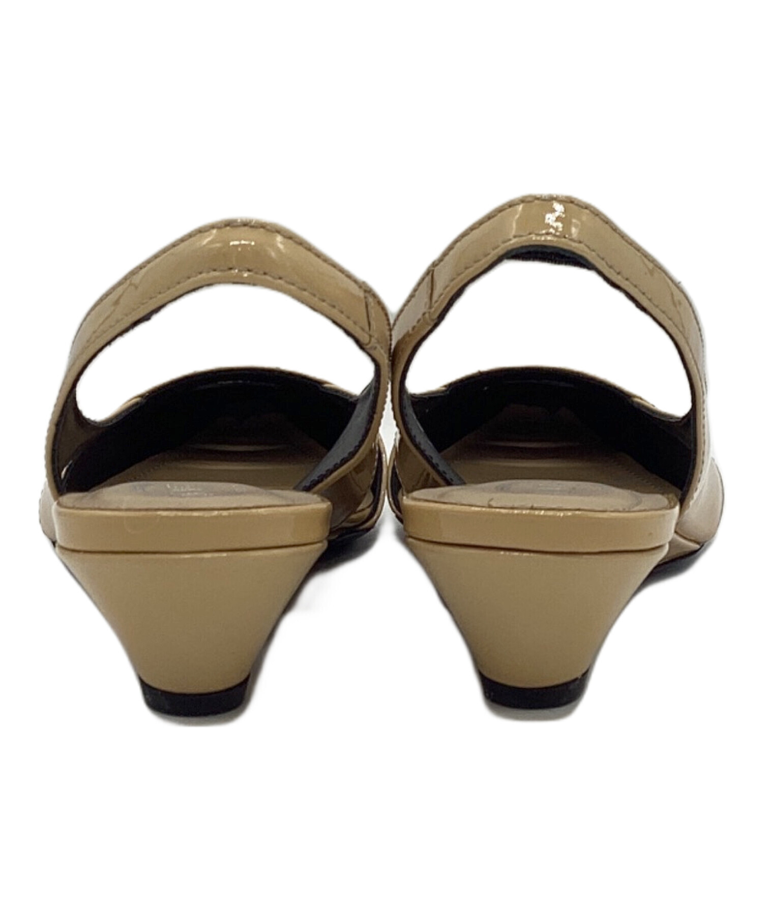 【美品】TOD'S トッズ パンプス フラット パテント エナメル キャメル 中古・古着通販】TOD'S (トッズ) エナメルパンプス ベージュ サイズ
