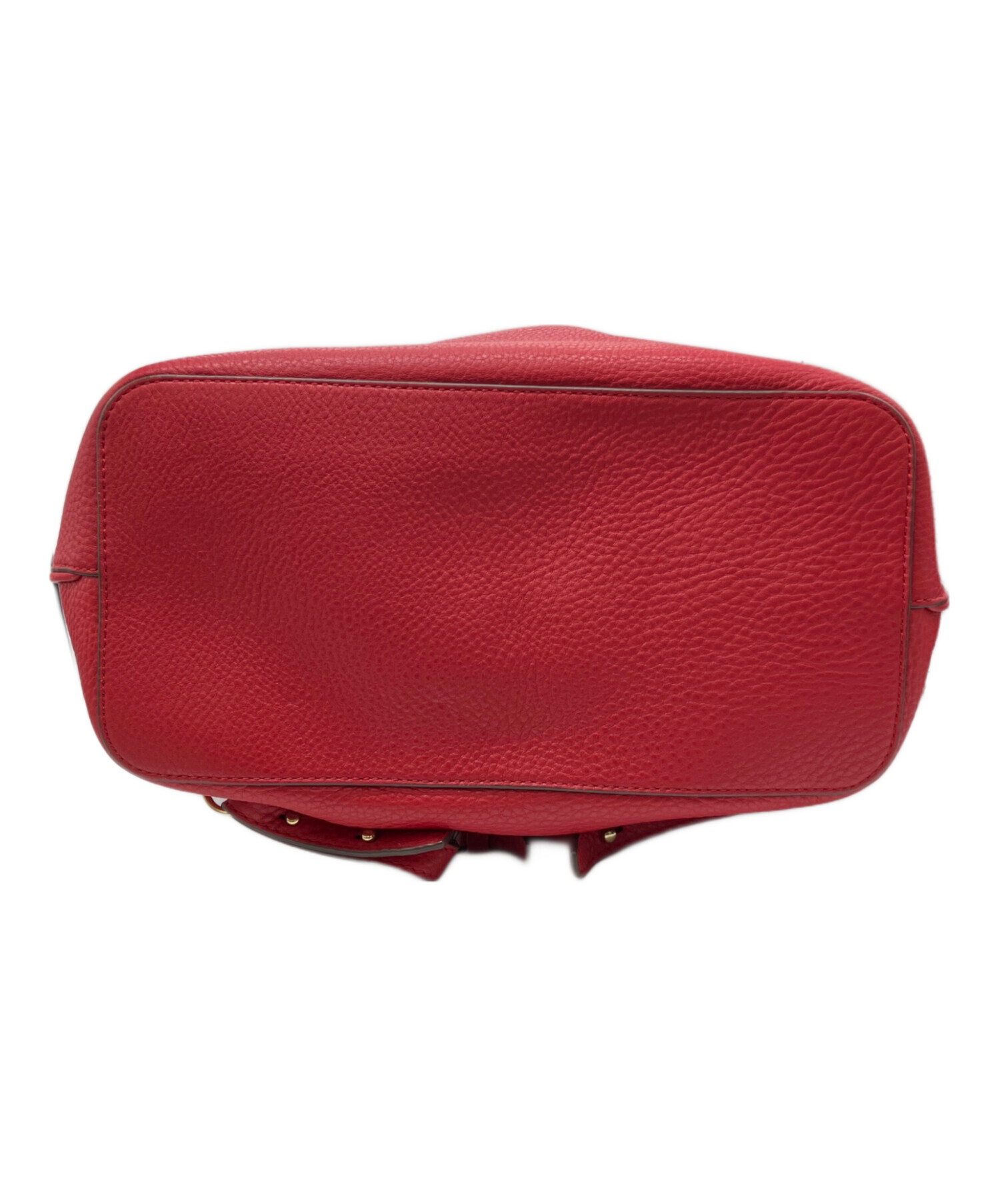 中古・古着通販】TORY BURCH (トリーバーチ) 巾着レザーバッグ レッド