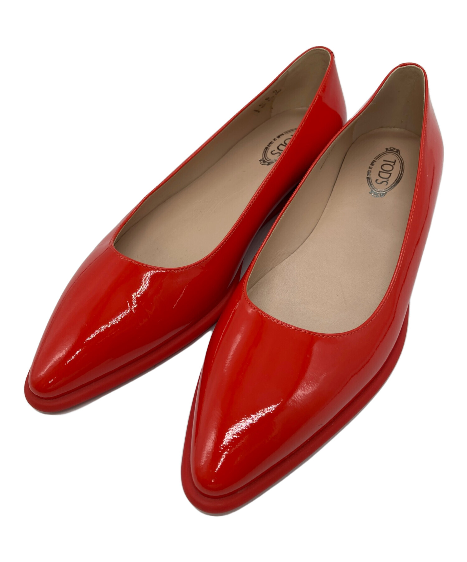ラストプライス☆ TOD’S ☆彡トッズ　フラットなパンプス　37 1/2 中古・古着通販】TOD'S (トッズ) ポインテッドトゥフラットパンプス