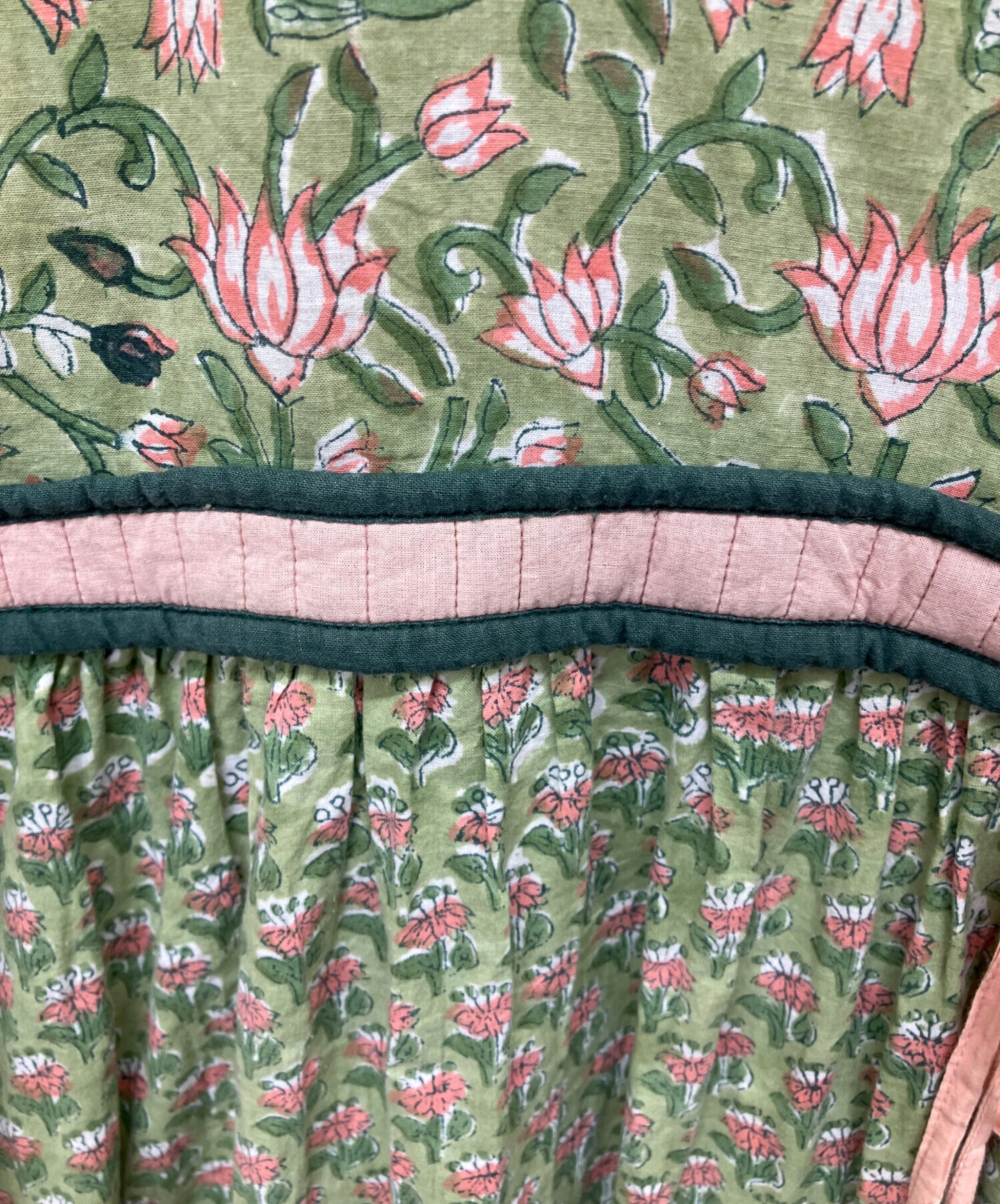 中古・古着通販】saruche (サルーチェ) 花柄ワンピース グリーン