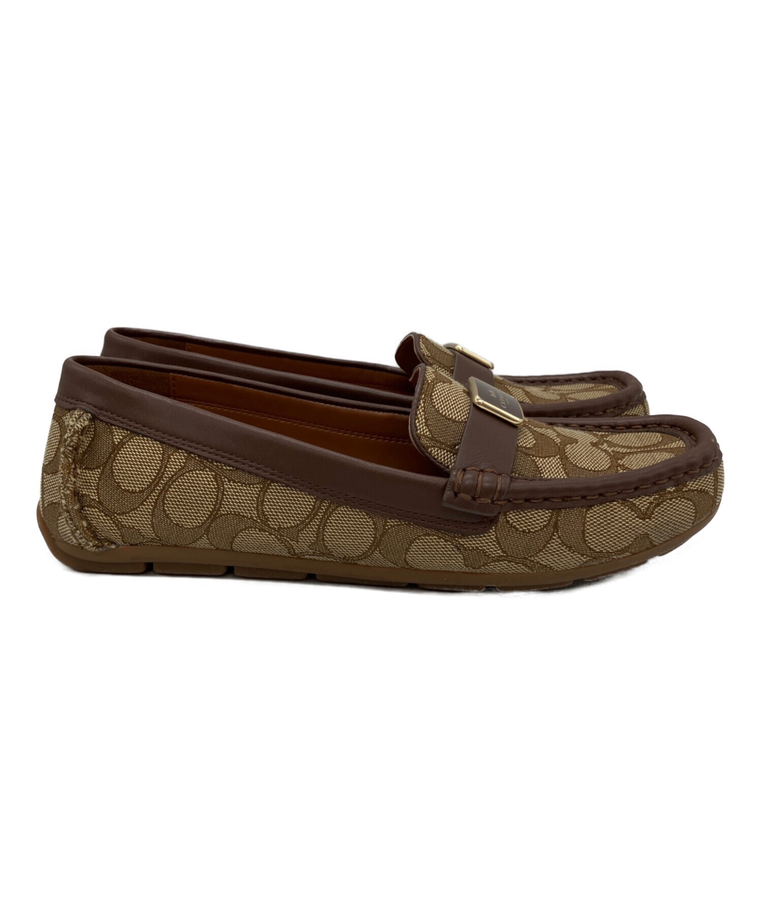 中古・古着通販】COACH (コーチ) シグネチャーローファー ブラウン