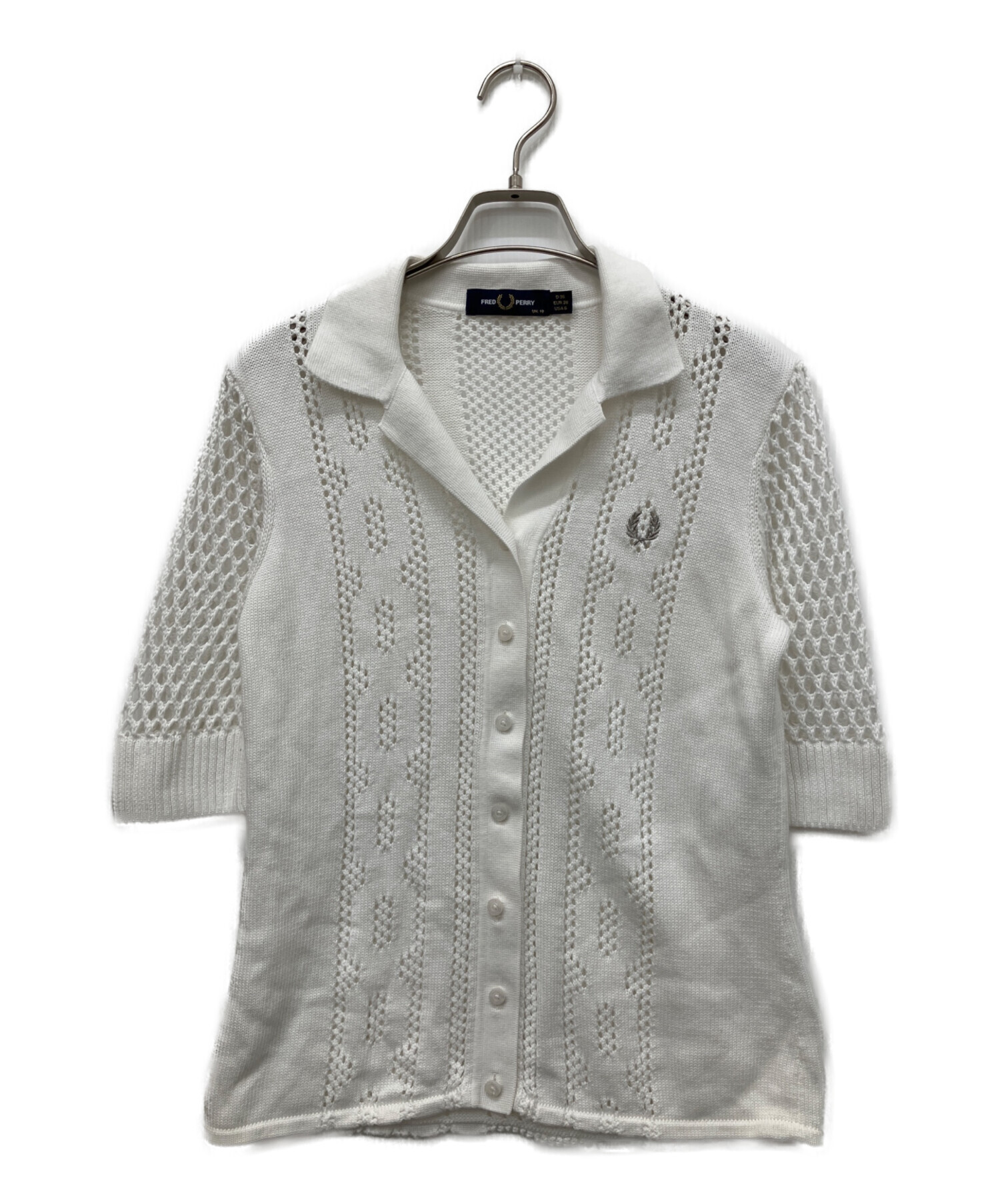 中古・古着通販】FRED PERRY (フレッドペリー) ニット半袖シャツ 