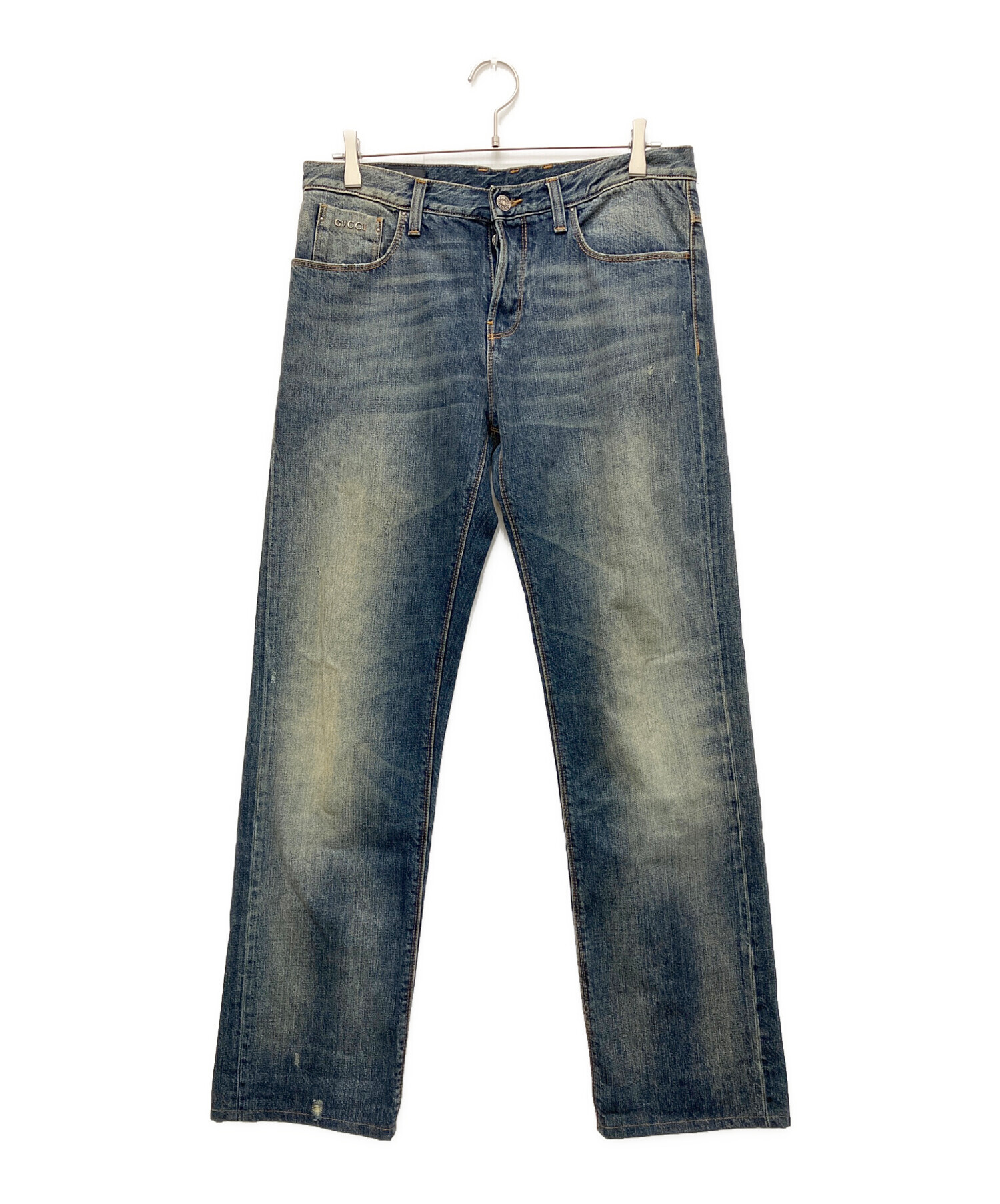 中古・古着通販】GUCCI (グッチ) デニムパンツ インディゴ サイズ:46
