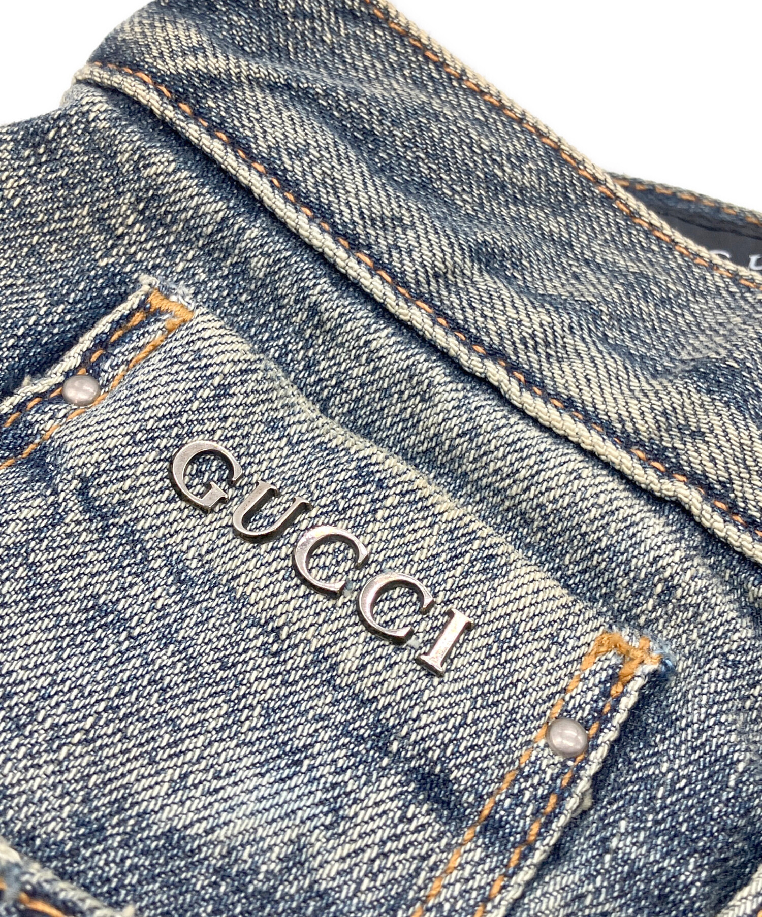 中古・古着通販】GUCCI (グッチ) デニムパンツ インディゴ サイズ:46