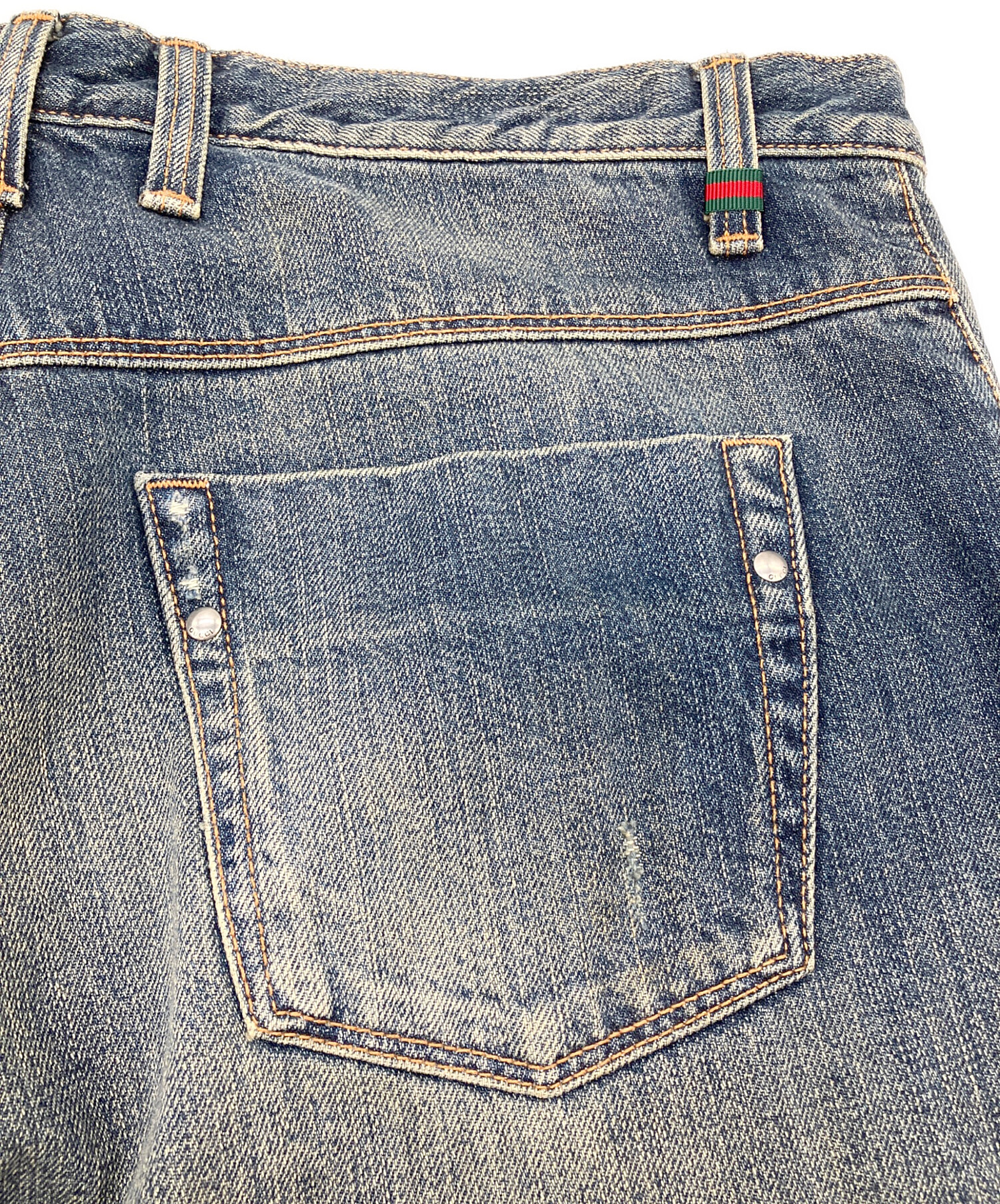 中古・古着通販】GUCCI (グッチ) デニムパンツ インディゴ サイズ:46
