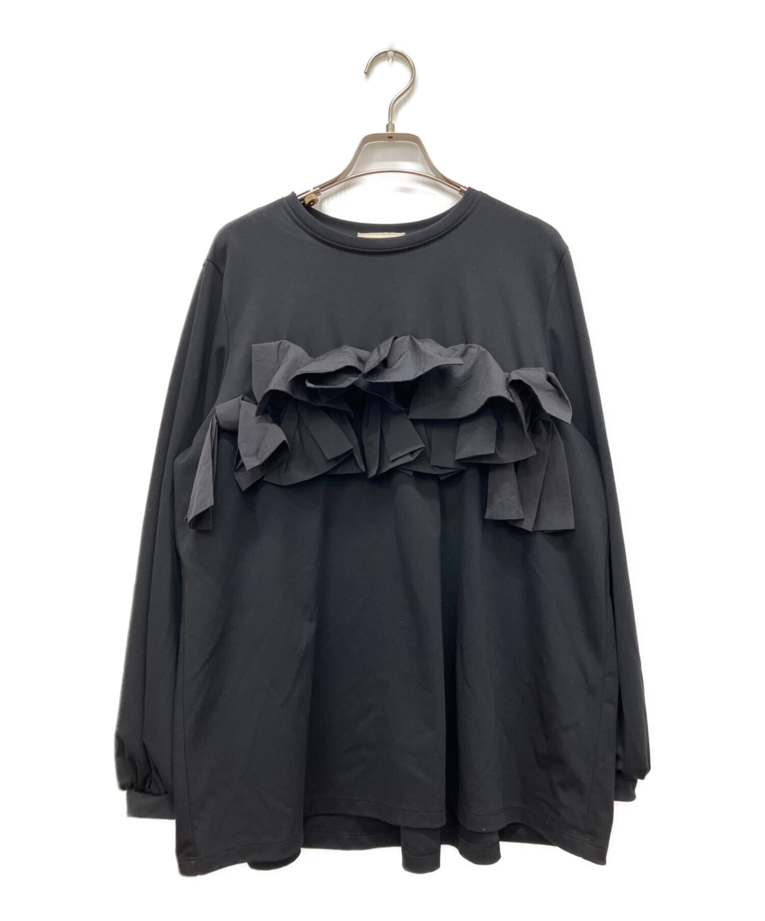 UNITED ARROWS リボン コンビ パフスリーブ カットソー ネイビー 中古・古着通販】UNITED ARROWS TOKYO (ユナイテッドアローズ