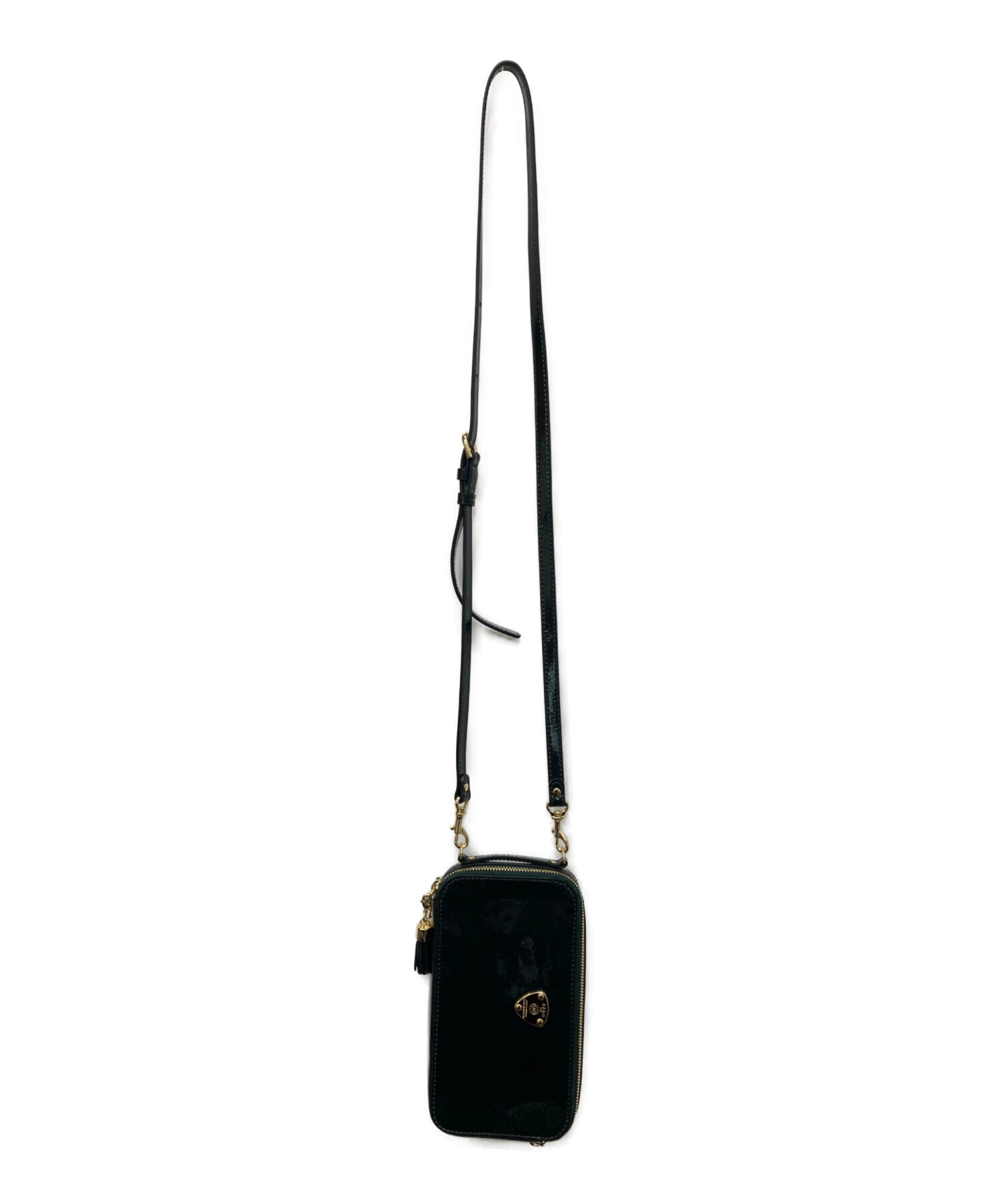 中古・古着通販】ATAO (アタオ) パテントレザー2WAYバッグ グリーン