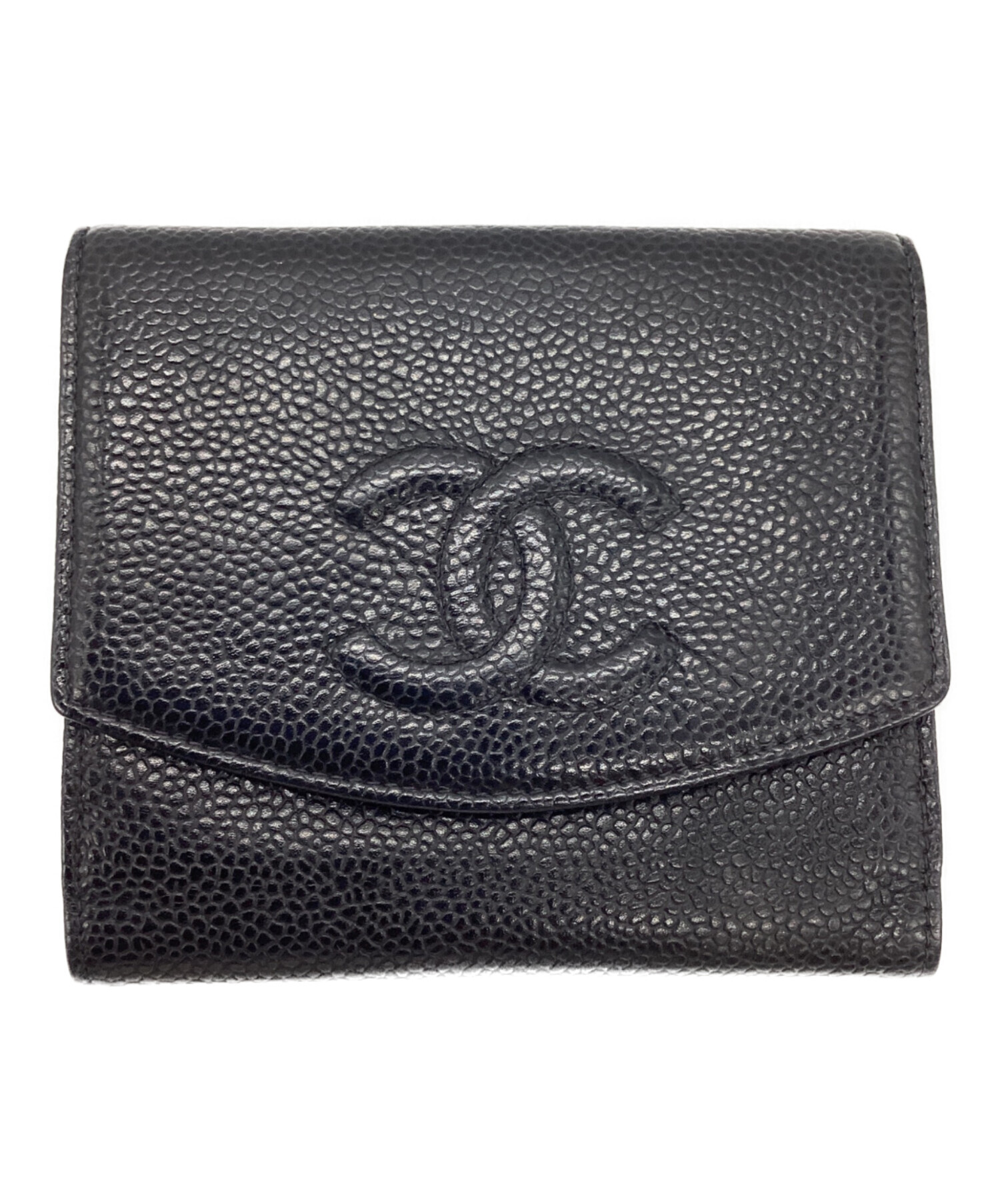 中古・古着通販】CHANEL (シャネル) ココマーク キャビアスキン 二