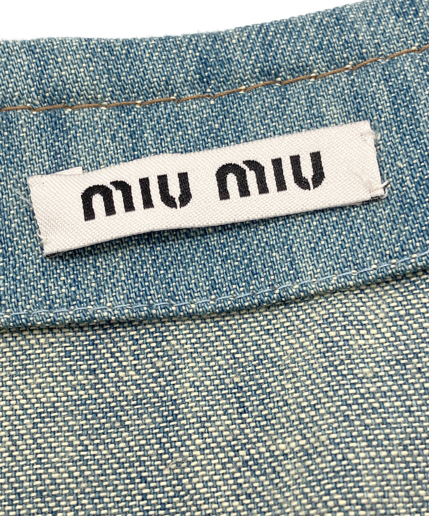 中古・古着通販】MIU MIU (ミュウミュウ) デニムベスト インディゴ