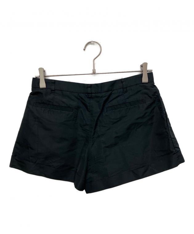 【美品】MIU MIU ハーフパンツ ブラック 36 S 光沢感 黒 中古・古着通販】MIU MIU (ミュウミュウ) ハーフパンツ ブラック