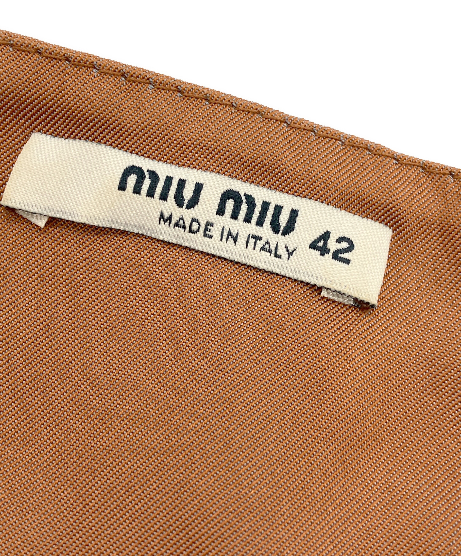 miumiu ミウミウ　ワンピース　ブラウン　XL 中古・古着通販】MIU MIU (ミュウミュウ) レースキャミソール