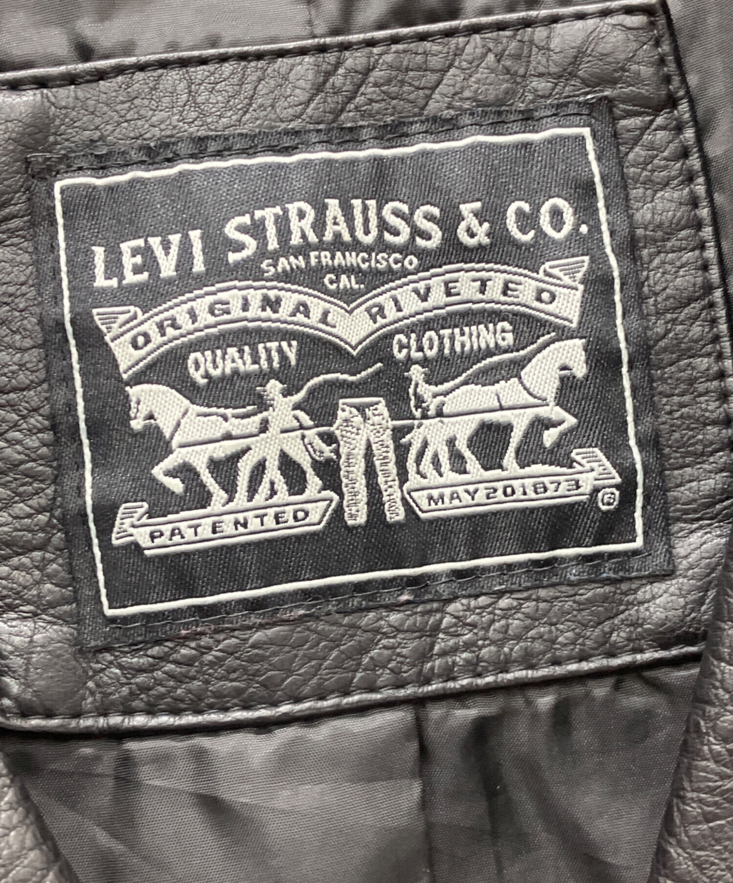中古・古着通販】LEVI'S (リーバイス) フェイクレザーダブルライダース