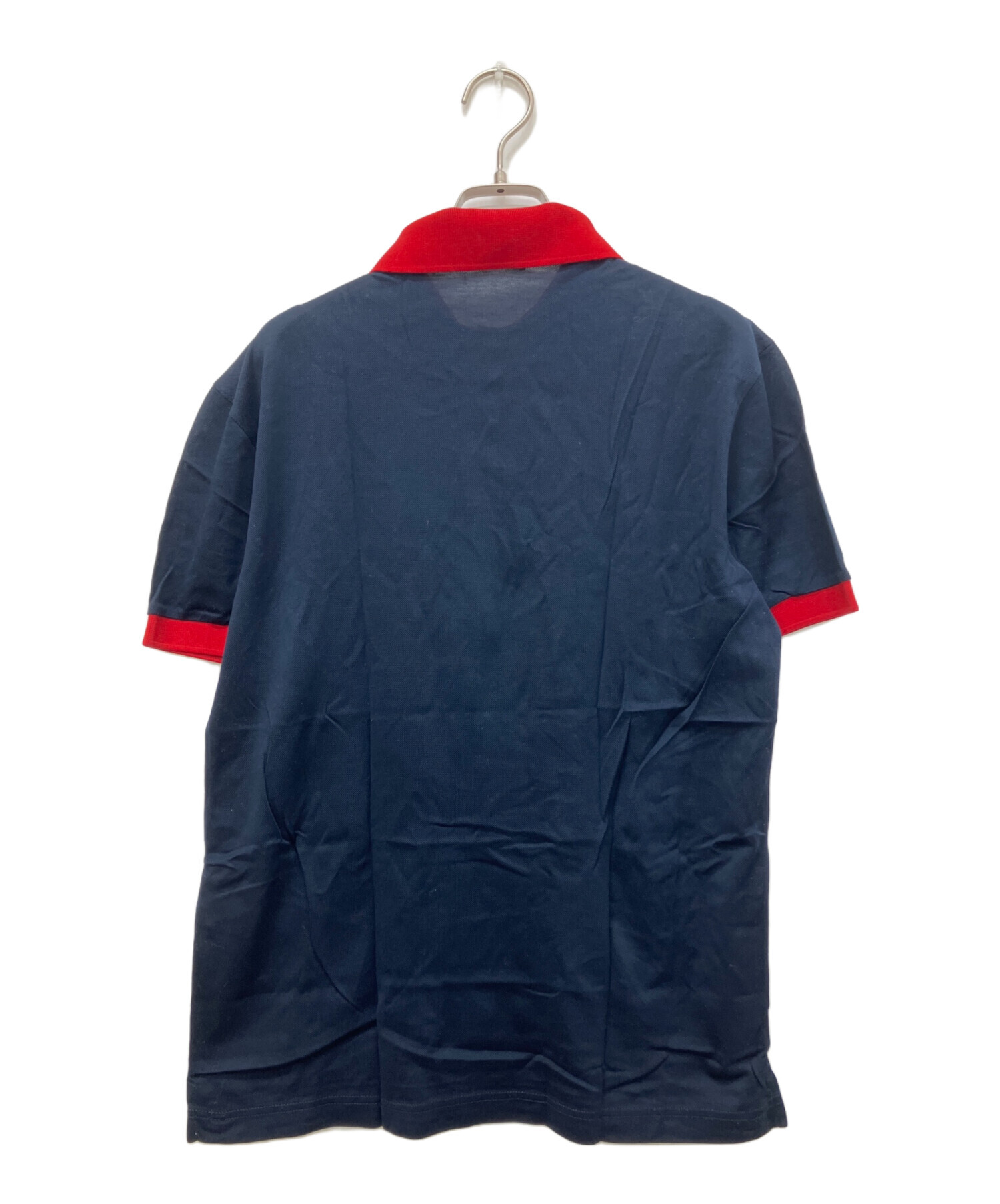 中古・古着通販】PRADA (プラダ) ポロシャツ ネイビー×レッド サイズ:L
