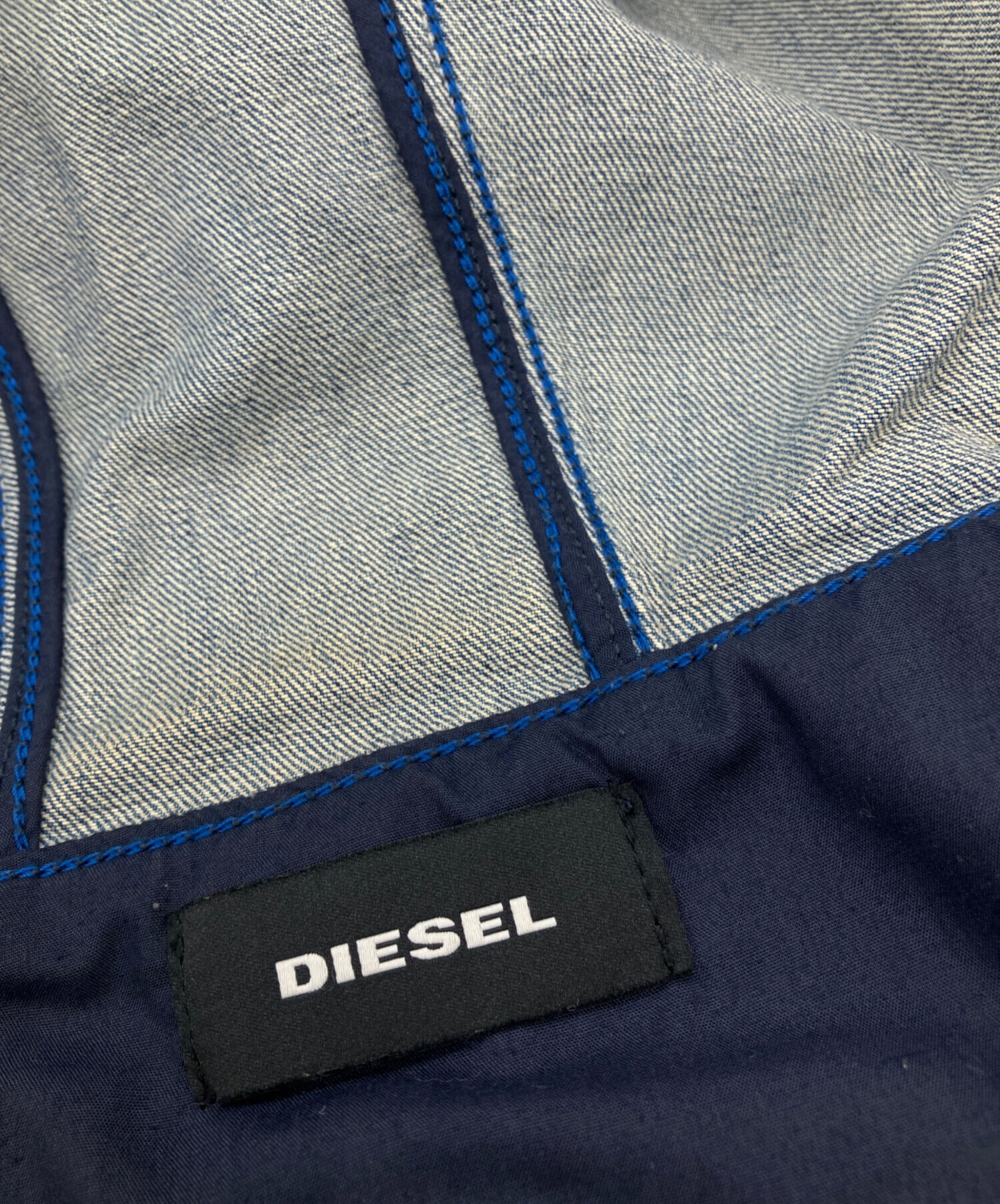 中古・古着通販】DIESEL (ディーゼル) パッチワークフーデットデニム