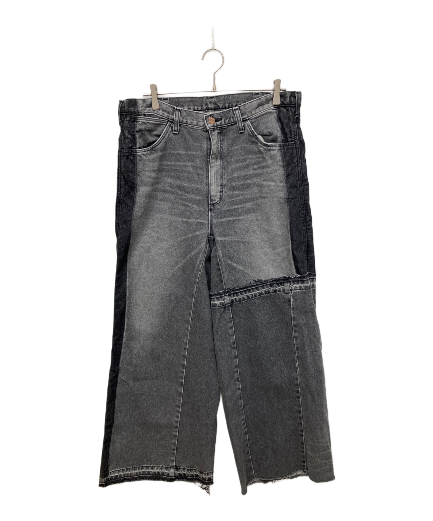 中古・古着通販】Wrangler (ラングラー) リメイクワイドデニムパンツ 中古・古着通販】Wrangler (ラングラー) リメイクワイドデニムパンツ