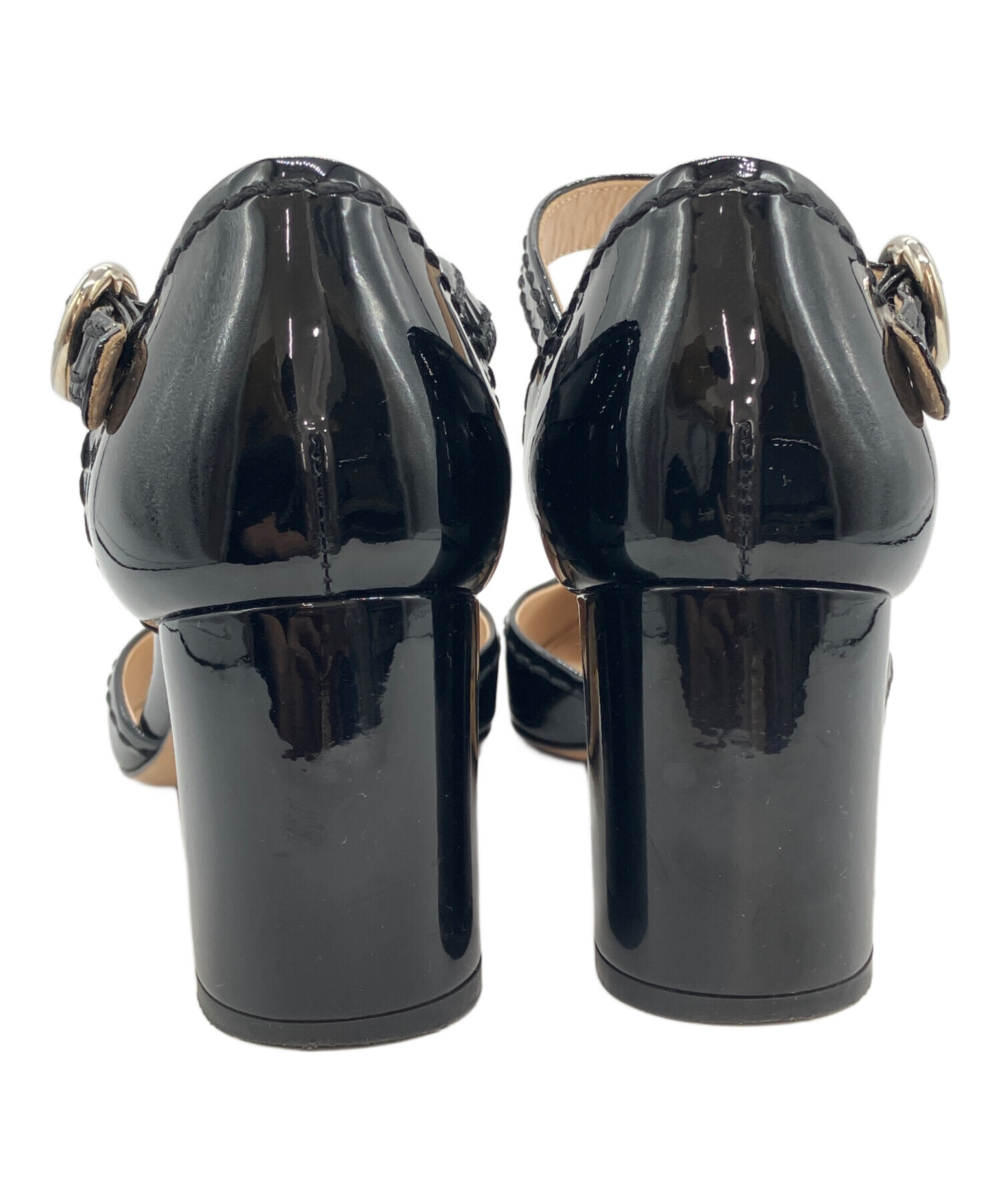 中古・古着通販】PRADA (プラダ) エナメルヒールストラップパンプス