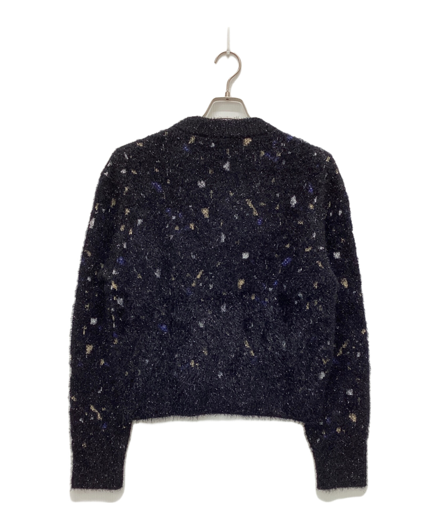 中古・古着通販】MURRAL (ミューラル) Twinkle knit cardigan ブラック