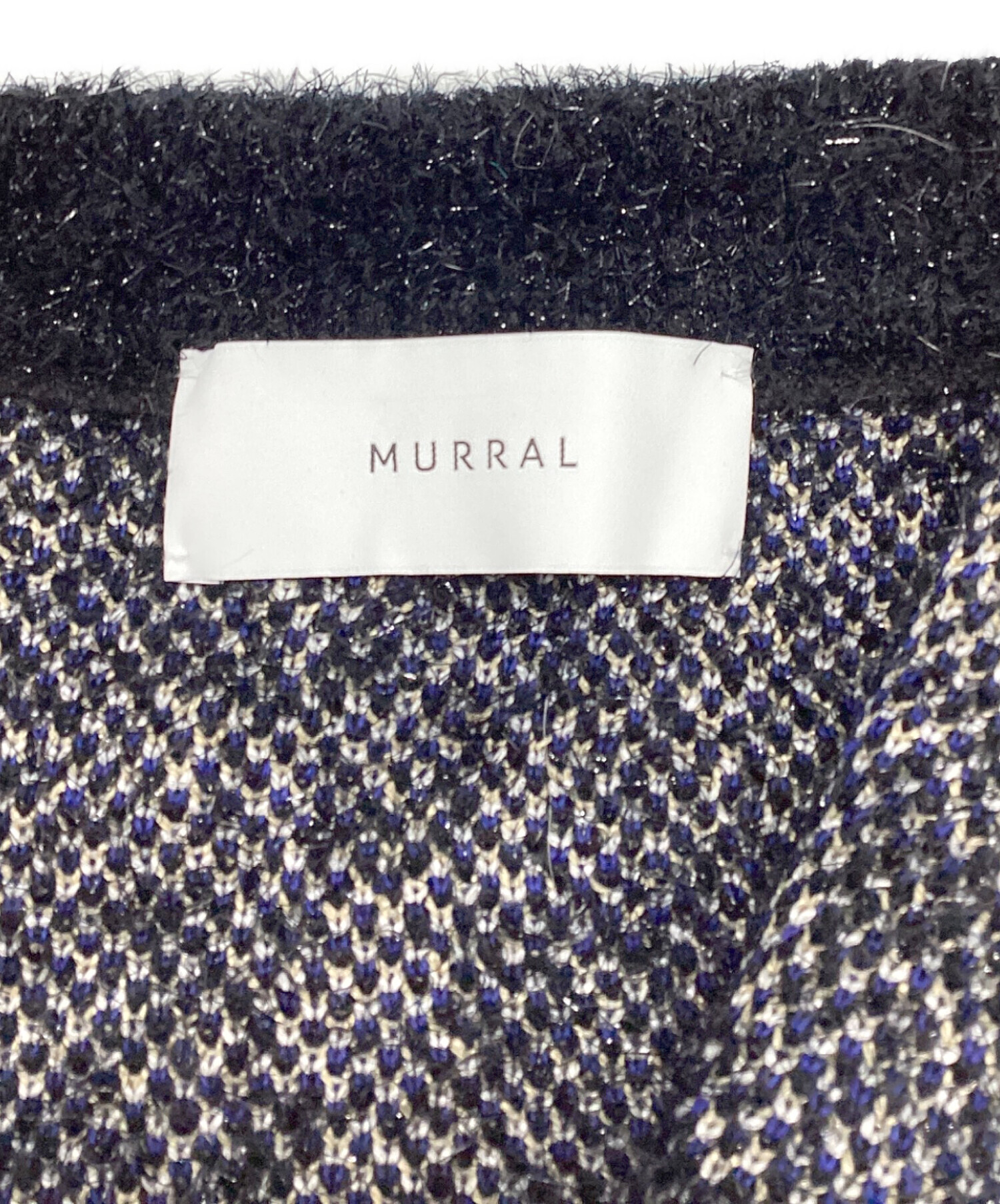中古・古着通販】MURRAL (ミューラル) Twinkle knit cardigan ブラック