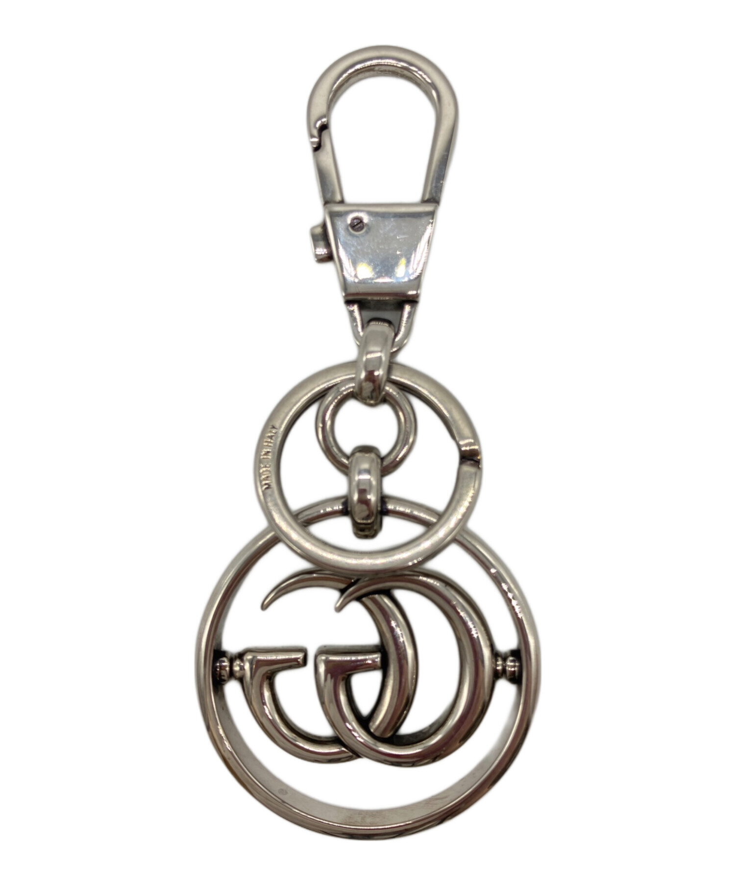 中古・古着通販】GUCCI (グッチ) ダブルGキーホルダー シルバー