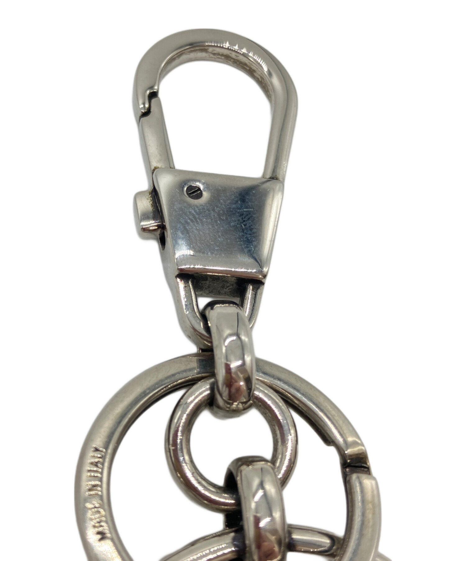正規品 箱付 グッチ ダブルG キーリング キーホルダー チャーム 箱袋タグ付 中古・古着通販】GUCCI (グッチ) ダブルGキーホルダー シルバー