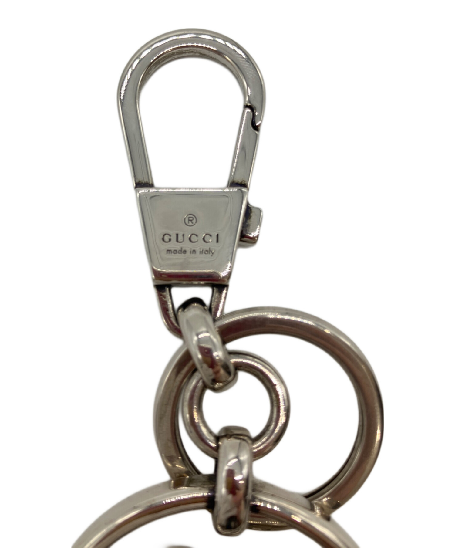 中古・古着通販】GUCCI (グッチ) ダブルGキーホルダー シルバー