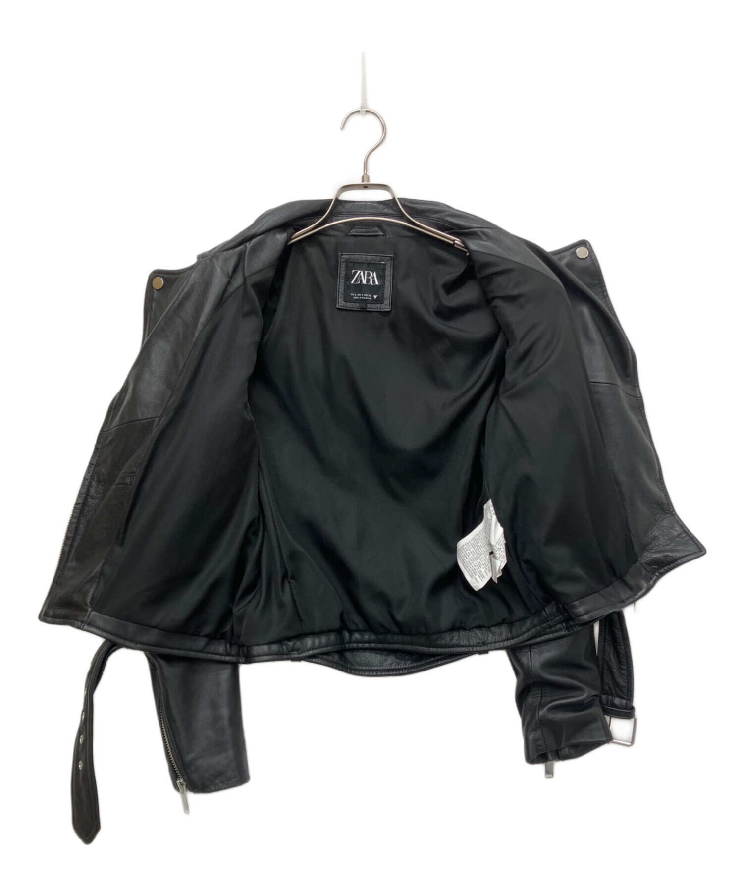 中古・古着通販】ZARA (ザラ) ラムレザーライダースジャケット