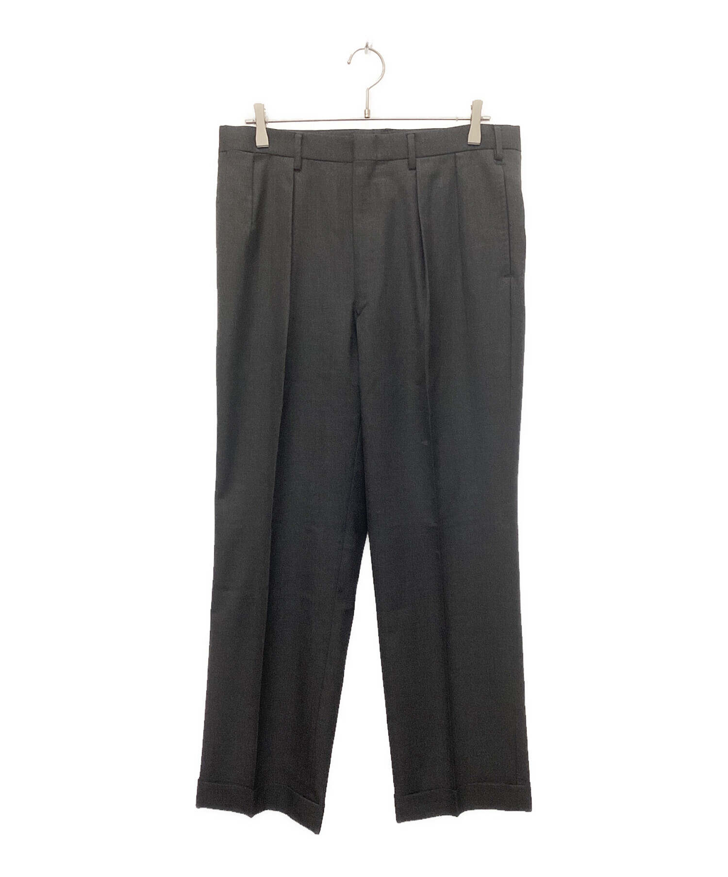 Ralph Lauren LAUREN ウール100% ワイドスラックス 黒 中古・古着通販】POLO RALPH LAUREN (ポロ・ラルフローレン) センター