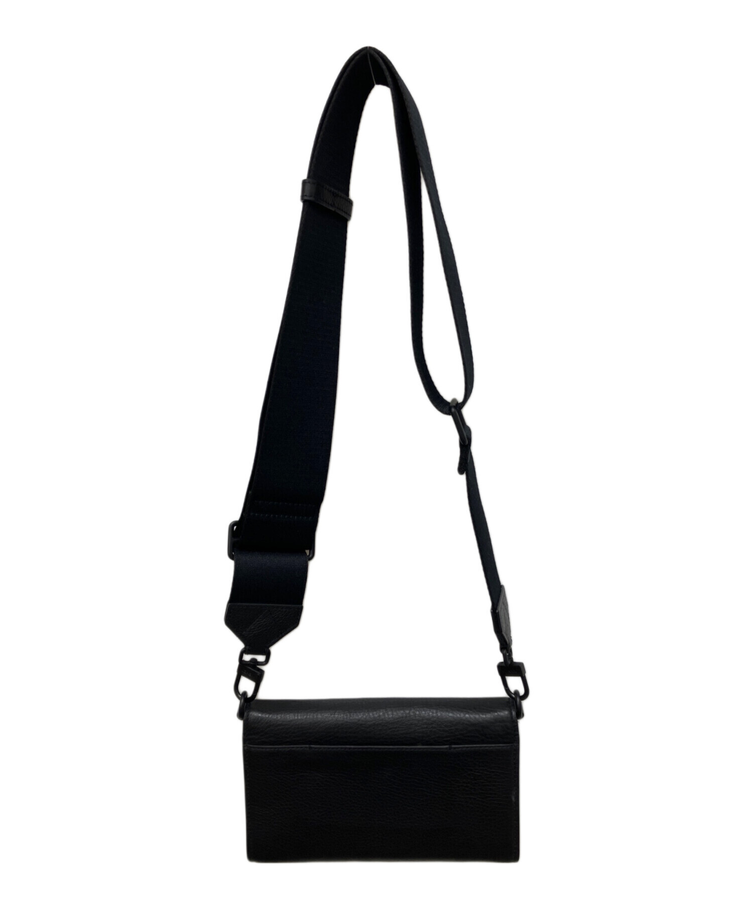中古・古着通販】KENZO (ケンゾー) レザーショルダーバッグ ブラック