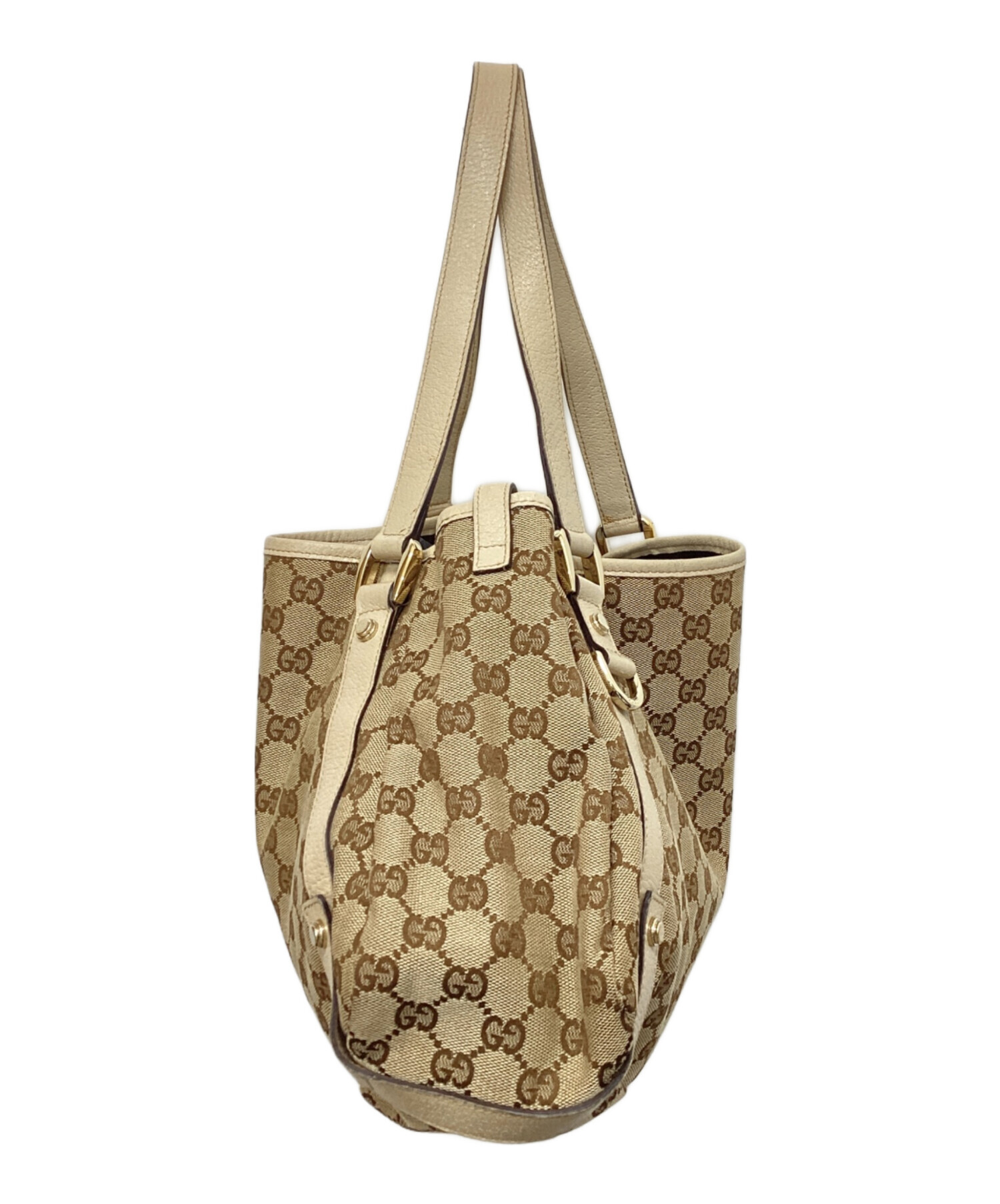 GUCCI グッチ GG柄 アビー トートバッグ キャンバス 中古・古着通販】GUCCI (グッチ) アビーGGキャンバストートバッグ