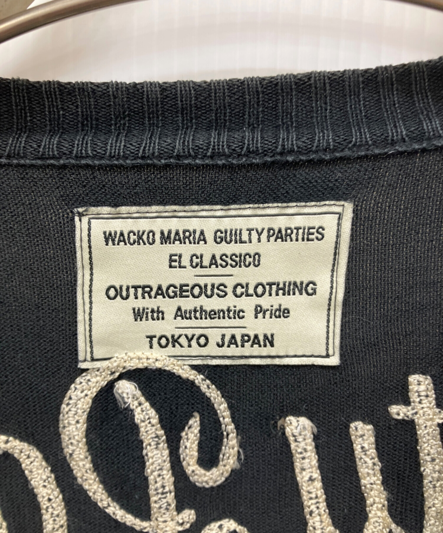 中古・古着通販】WACKO MARIA (ワコマリア) 刺繍カーディガン ブラック