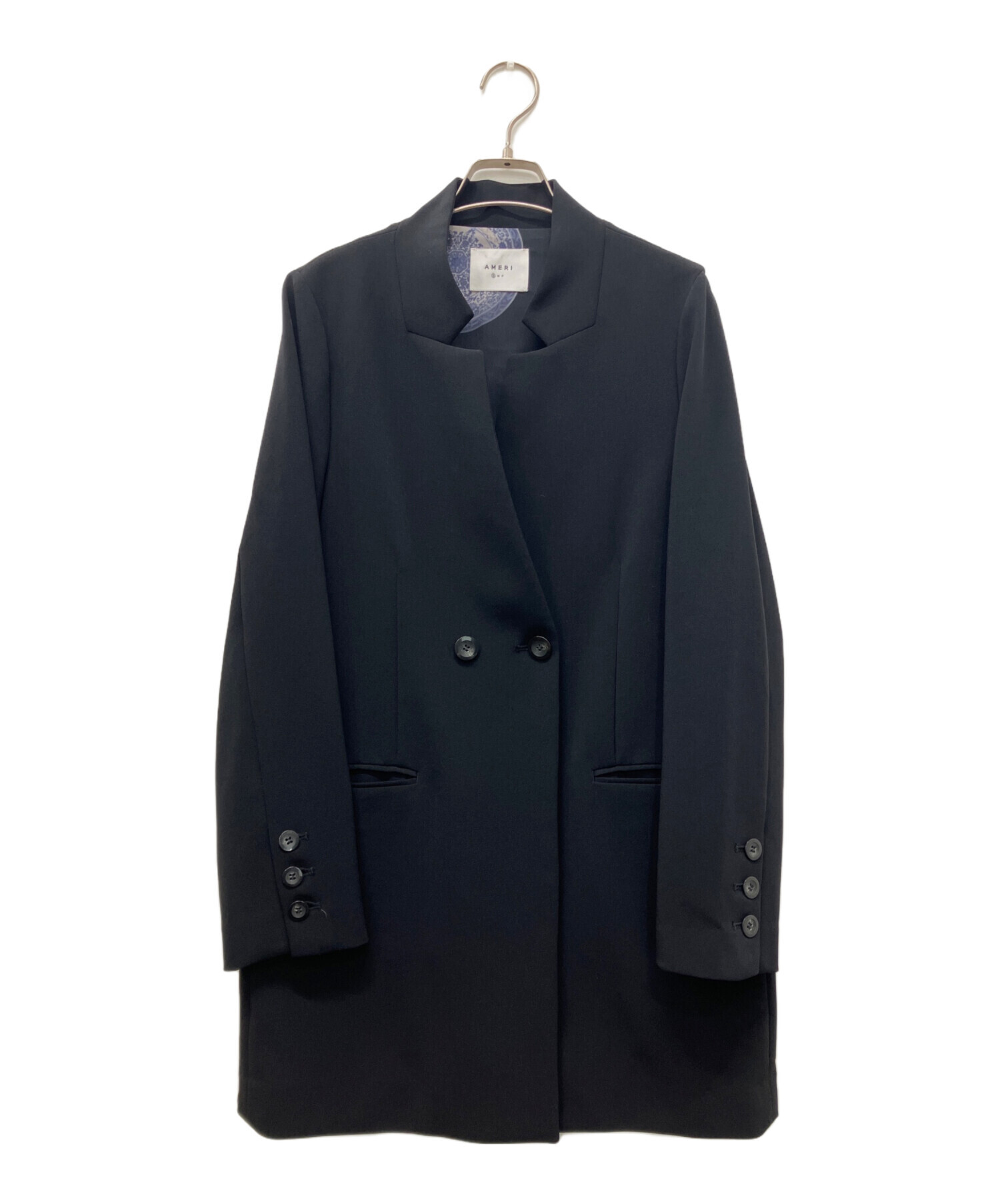 中古・古着通販】AMERI (アメリ) NOTCH PRINT LINING JACKET ブラック