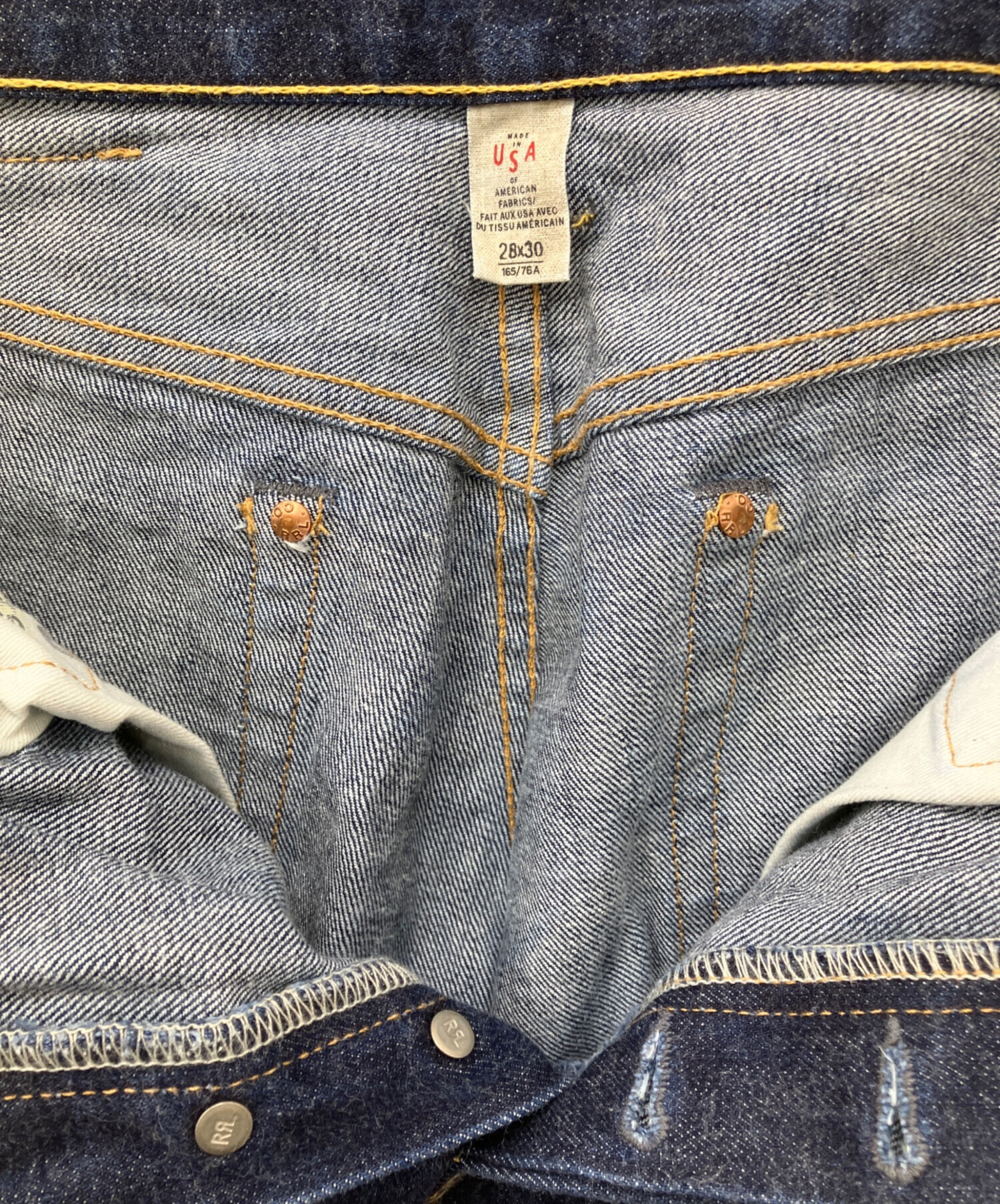 中古・古着通販】RRL (ダブルアールエル) セルビッチストレートデニム